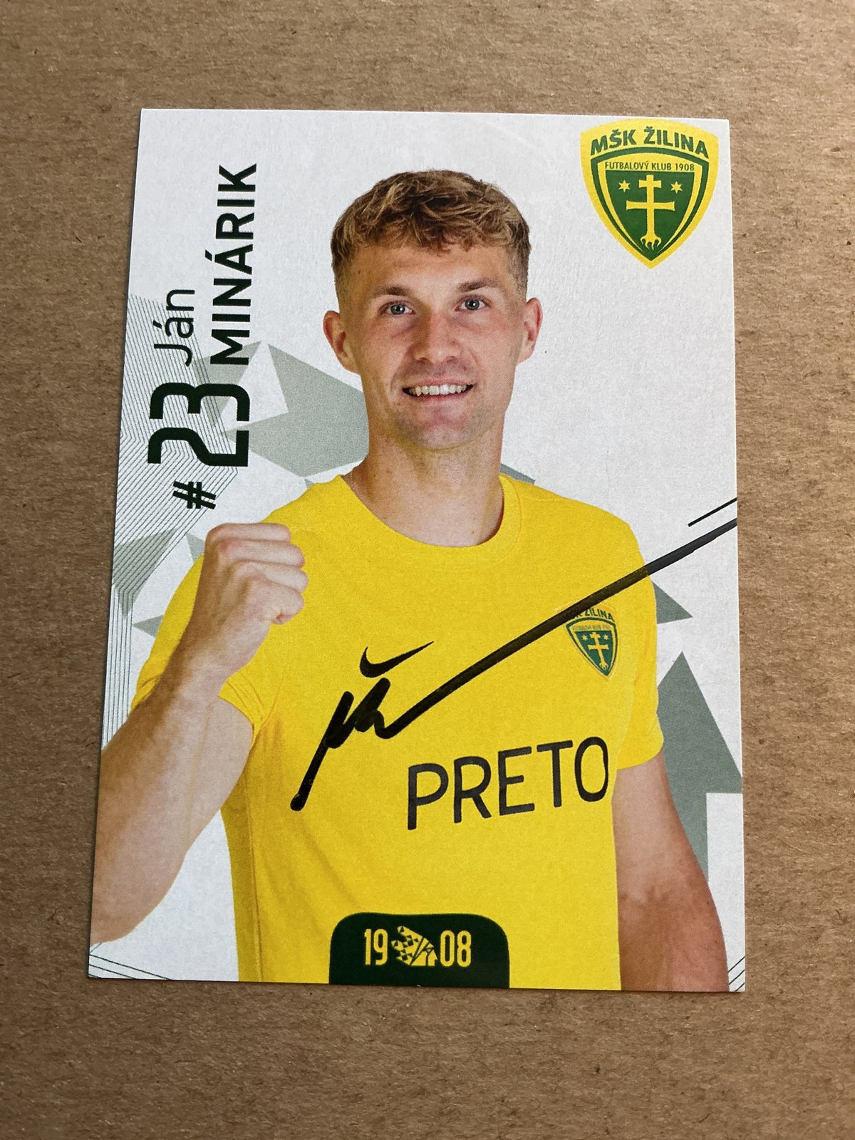 Ján Minárik, Slovakia 🇸🇰 MŠK Žilina 2023/24 hand signed - Autographs-World