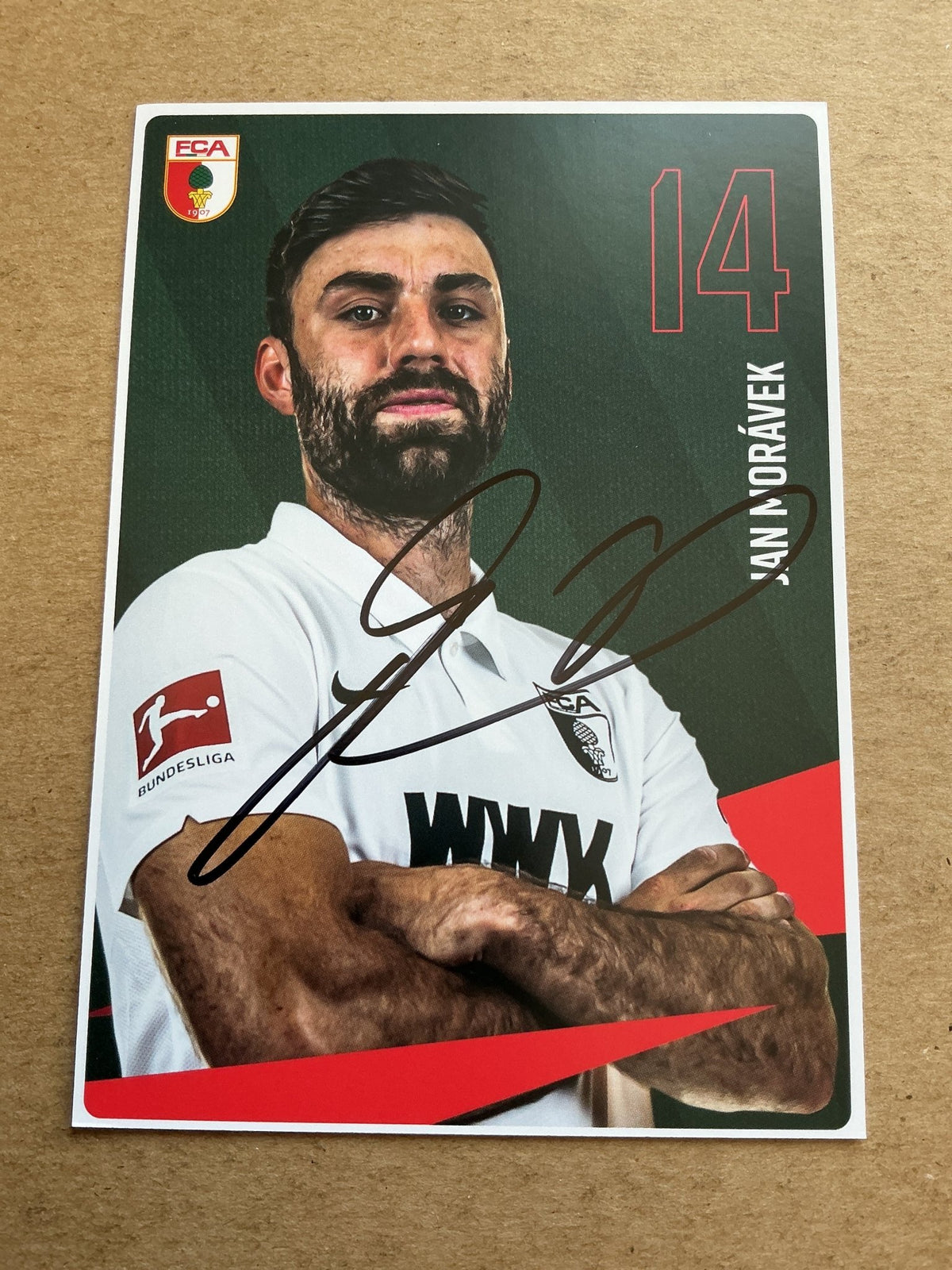Jan Morávek, Czech Republic 🇨🇿 FC Augsburg 2020/21 hand signed - Autographs-World