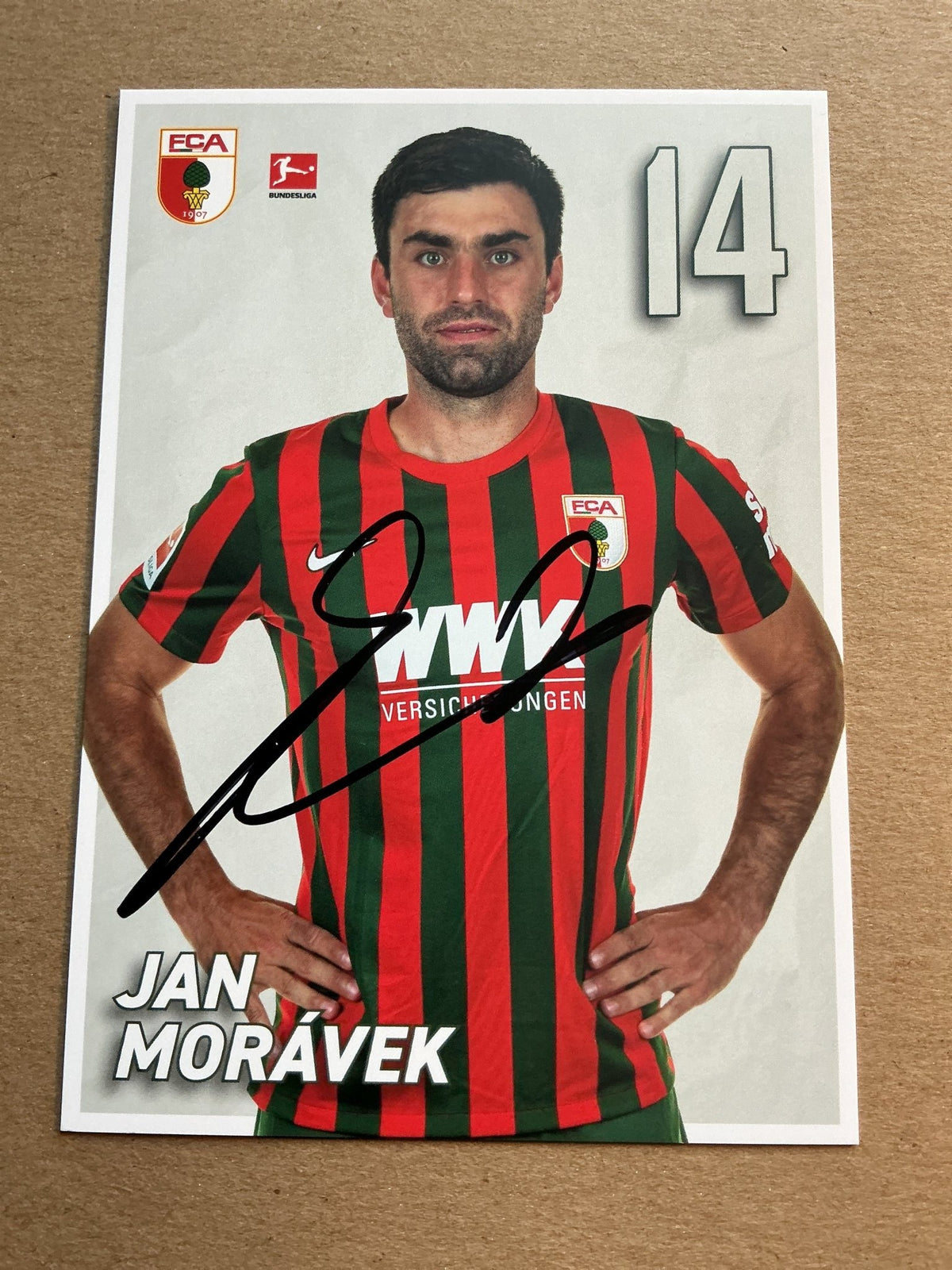 Jan Morávek, Czech Republic 🇨🇿 FC Augsburg 2021/22 hand signed - Autographs-World