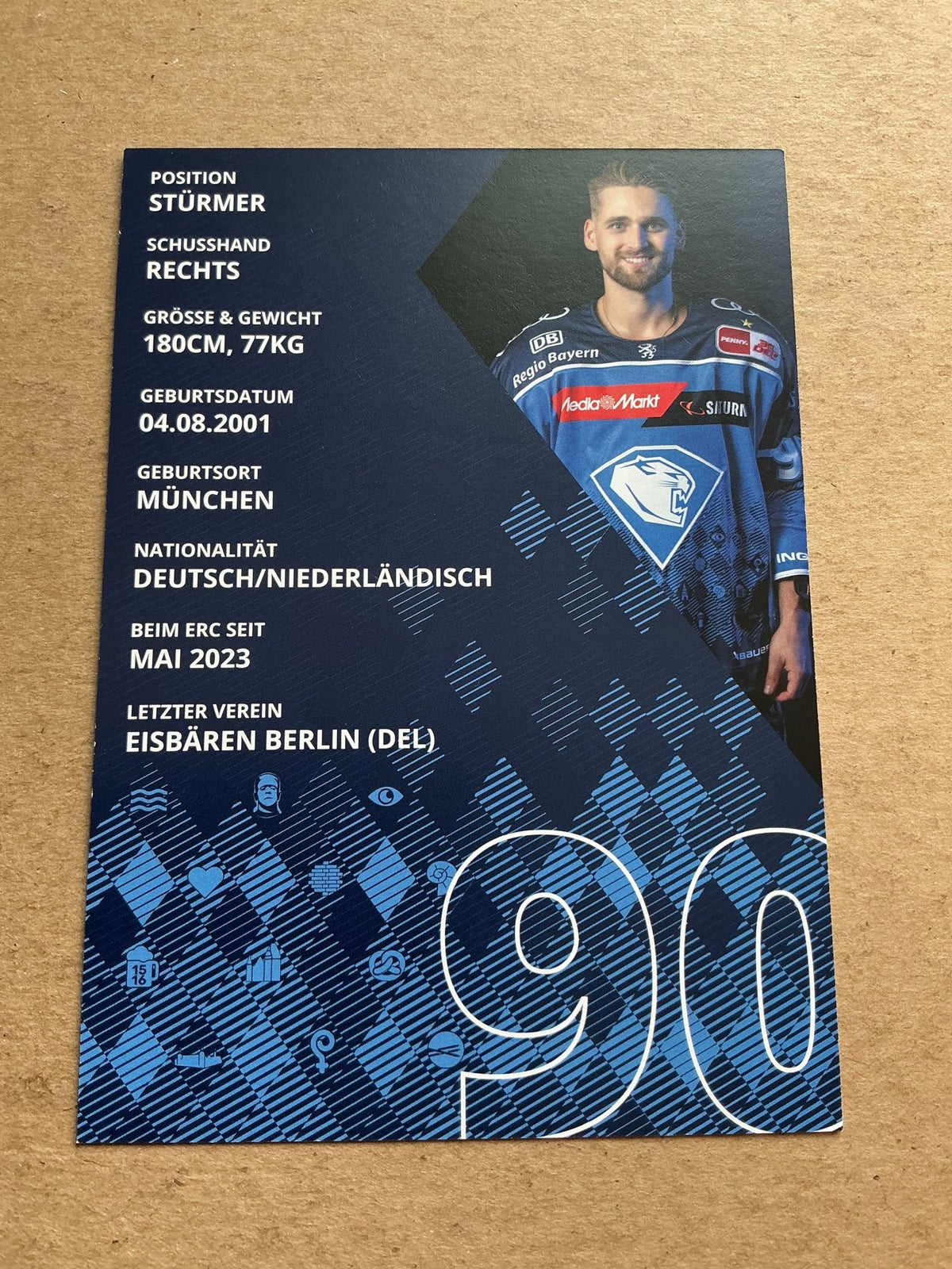 Jan Nijenhuis, Netherlands 🇳🇱 ERC Ingolstadt 2023/24 hand signed - Autographs-World