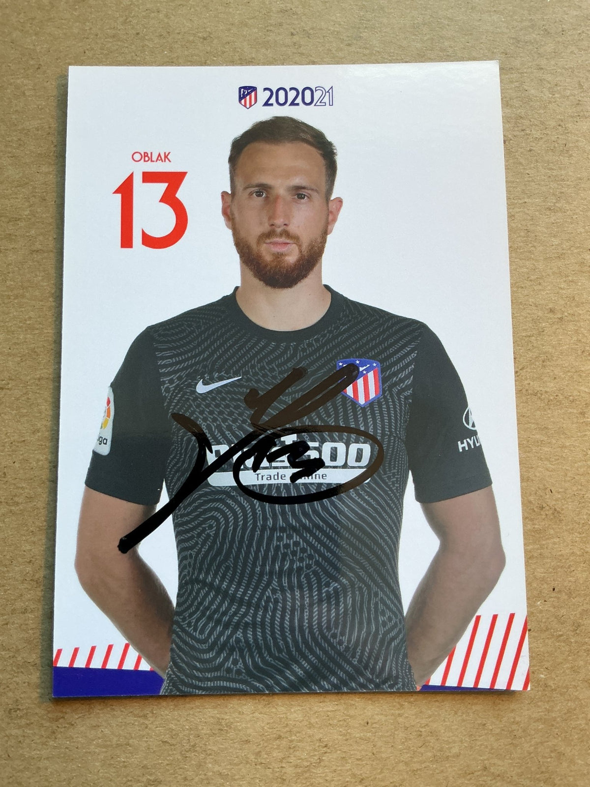 Jan Oblak, Slovenia 🇸🇮 Atletico Madrid 2020/21 hand signed - Autographs-World