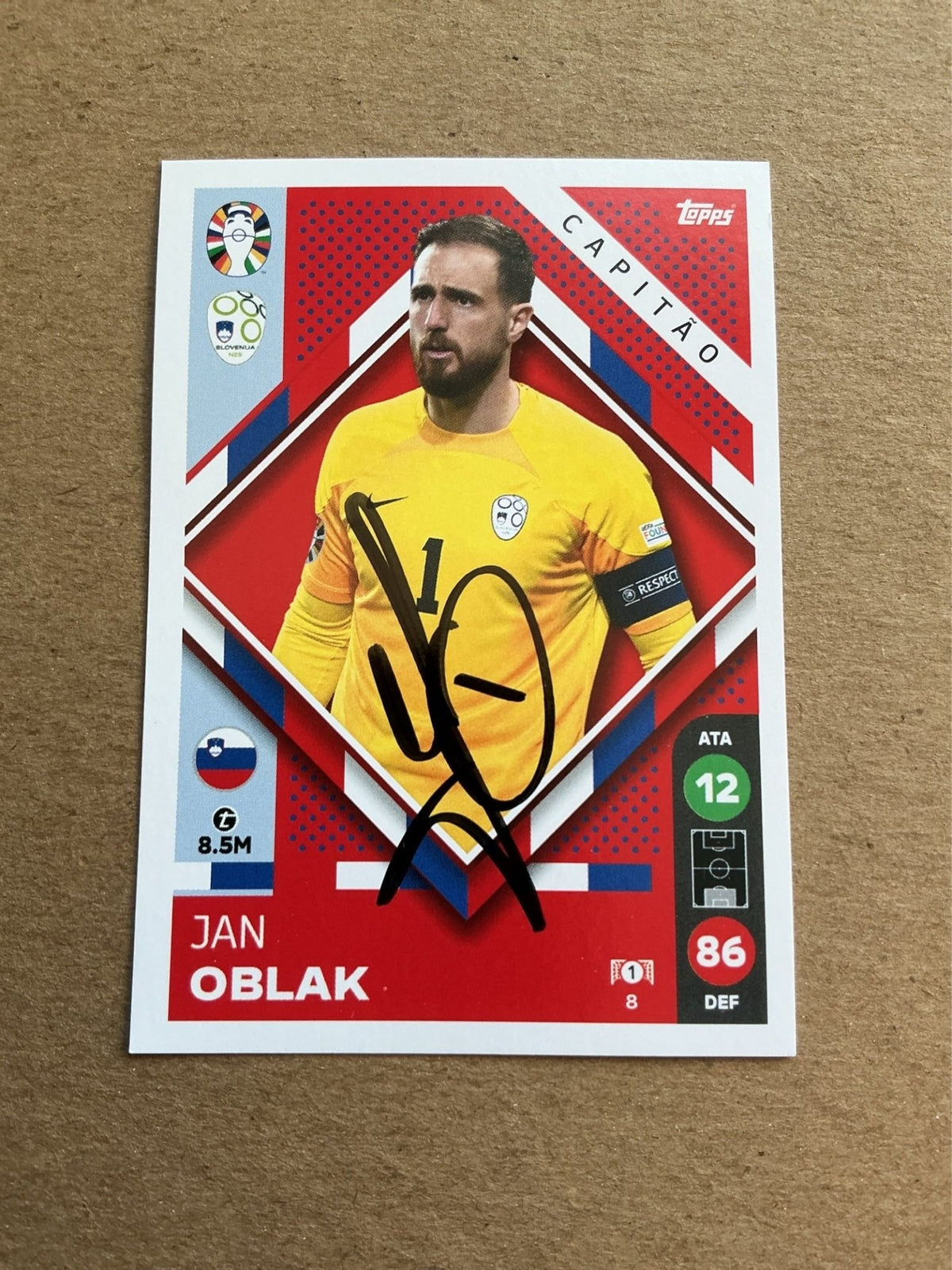 Jan Oblak, Slovenia 🇸🇮 UEFA Euro 2024 hand signed - Autographs-World