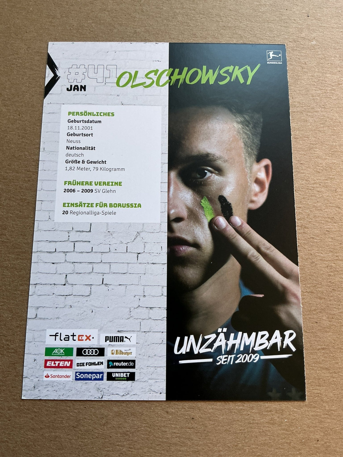 Jan Olschowsky, Germany 🇩🇪 Borussia Mönchengladbach 2020/21 hand signed - Autographs-World