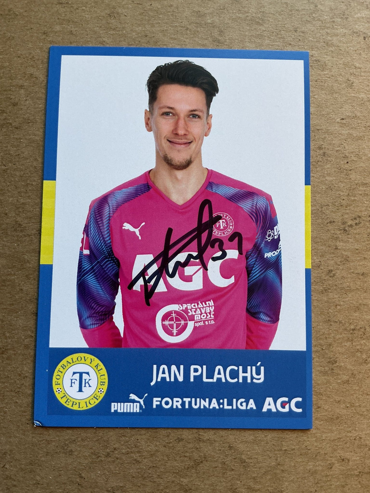 Jan Plachý, Czech Republic 🇨🇿 FK Teplice 2020/21 hand signed - Autographs-World