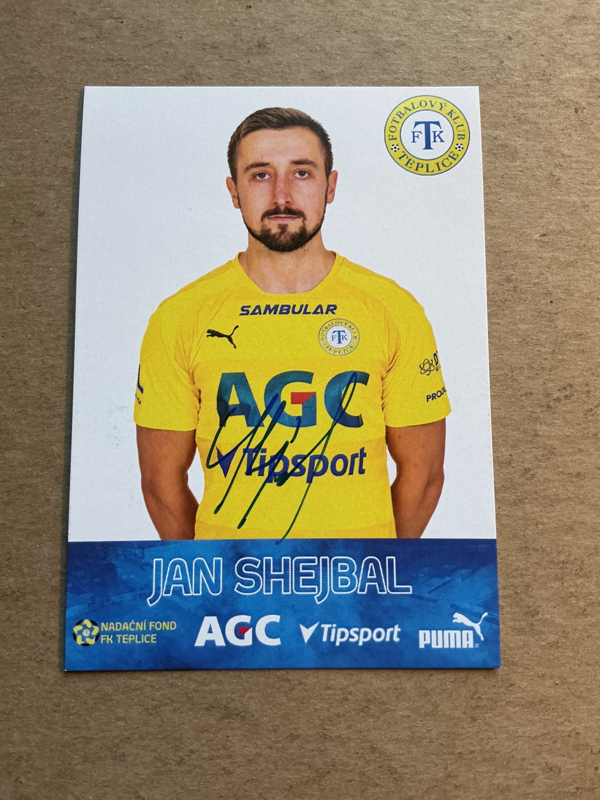 Jan Shejbal, Czech Republic 🇨🇿 FK Teplice 2022/23 hand signed - Autographs-World