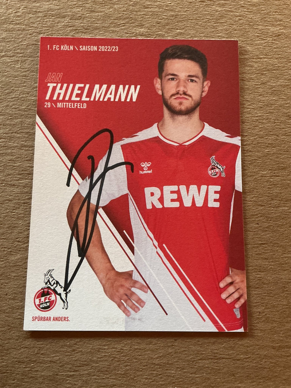 Jan Thielmann, Germany 🇩🇪 1.FC Köln 2022/23 hand signed - Autographs-World