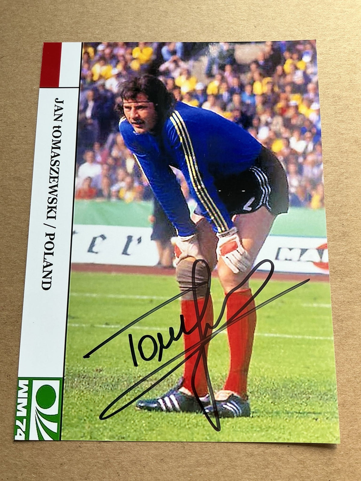 Jan Tomaszewski, Poland 🇵🇱 FIFA World Cup 1974 hand signed - Autographs-World
