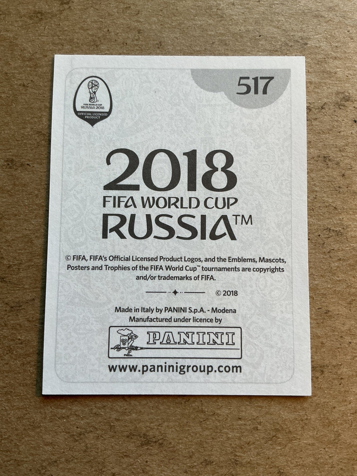 Jan Vertonghen, Belgium 🇧🇪 FIFA World Cup 2018 Panini hand signed - Autographs-World