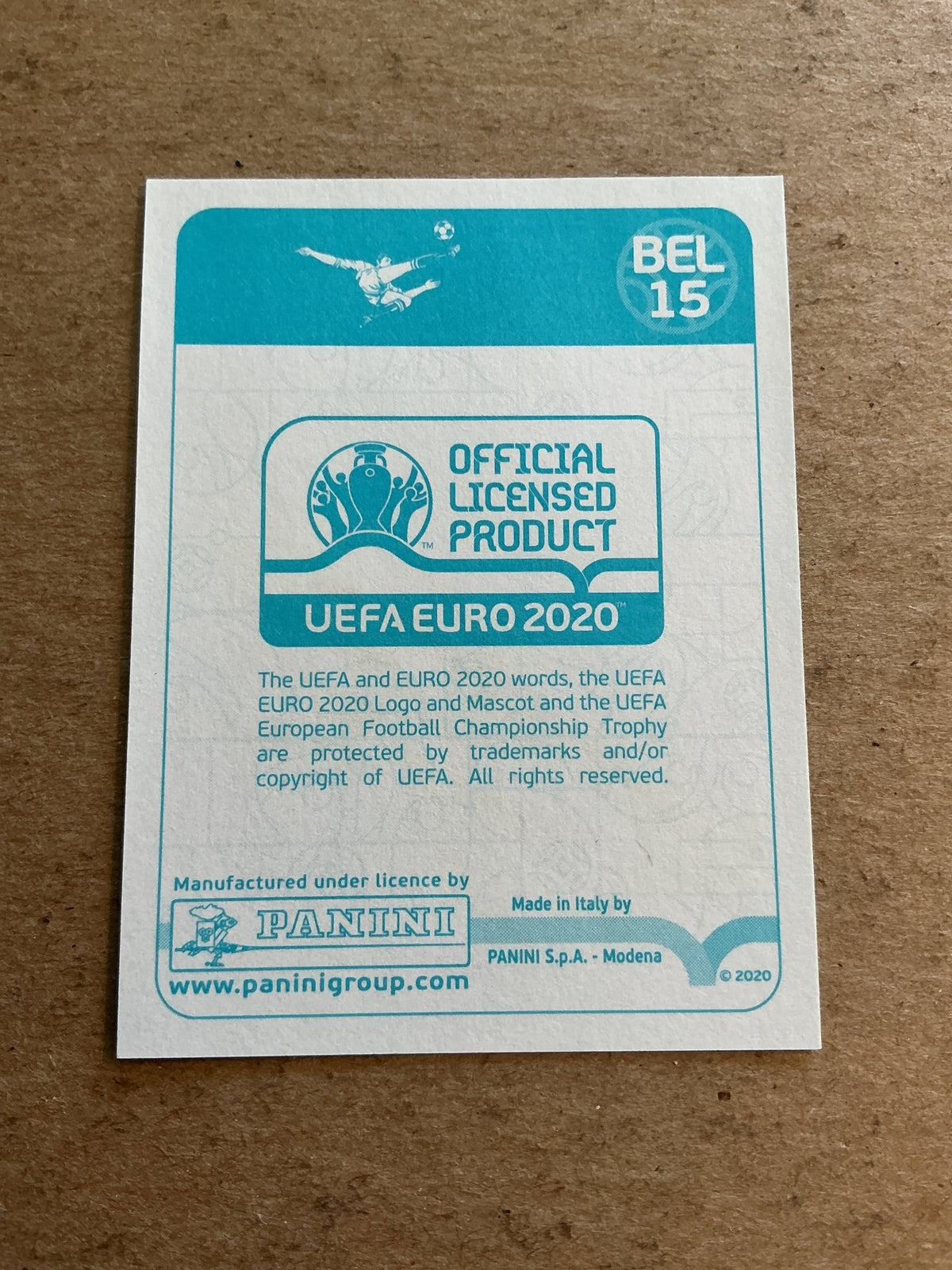 Jan Vertonghen, Belgium 🇧🇪 UEFA Euro 2020 Panini hand signed - Autographs-World