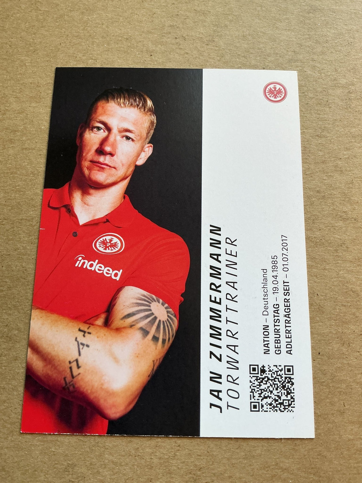 Jan Zimmermann, Germany 🇩🇪 Eintracht Frankfurt 2023/24 hand signed - Autographs-World