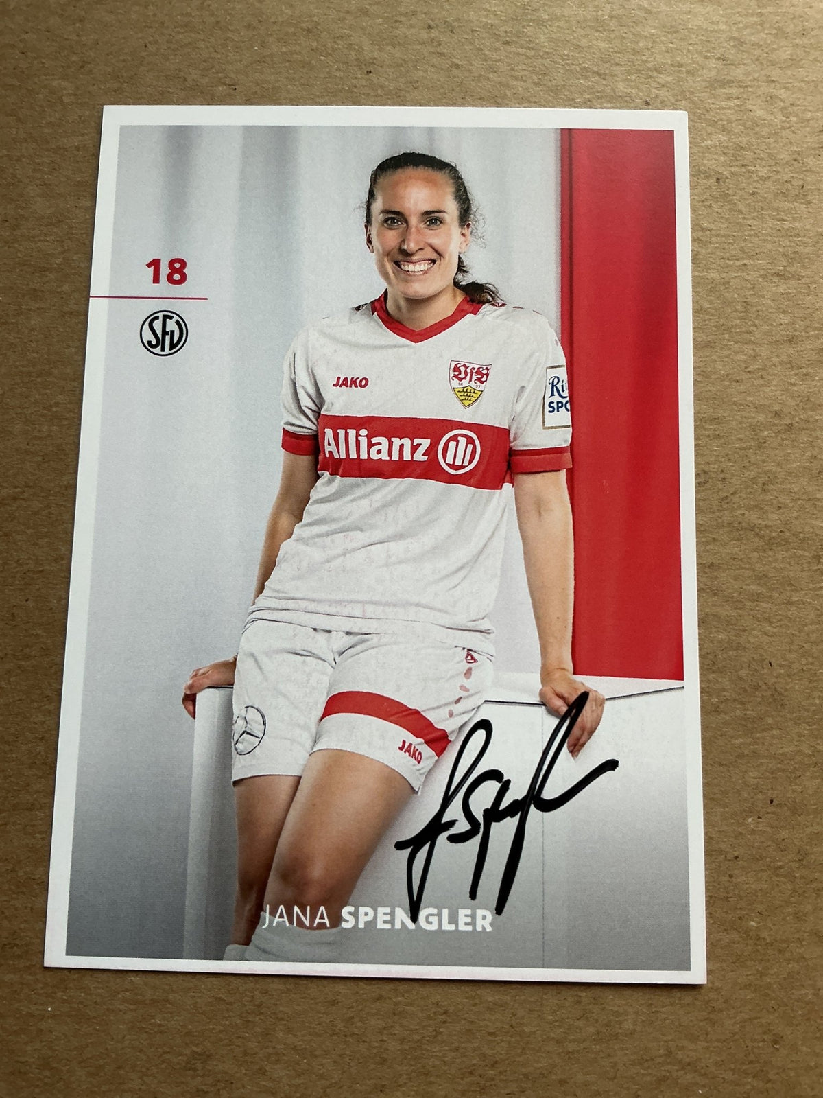 Jana Spengler, Germany 🇩🇪 VfB Stuttgart 2024/25 hand signed - Autographs-World