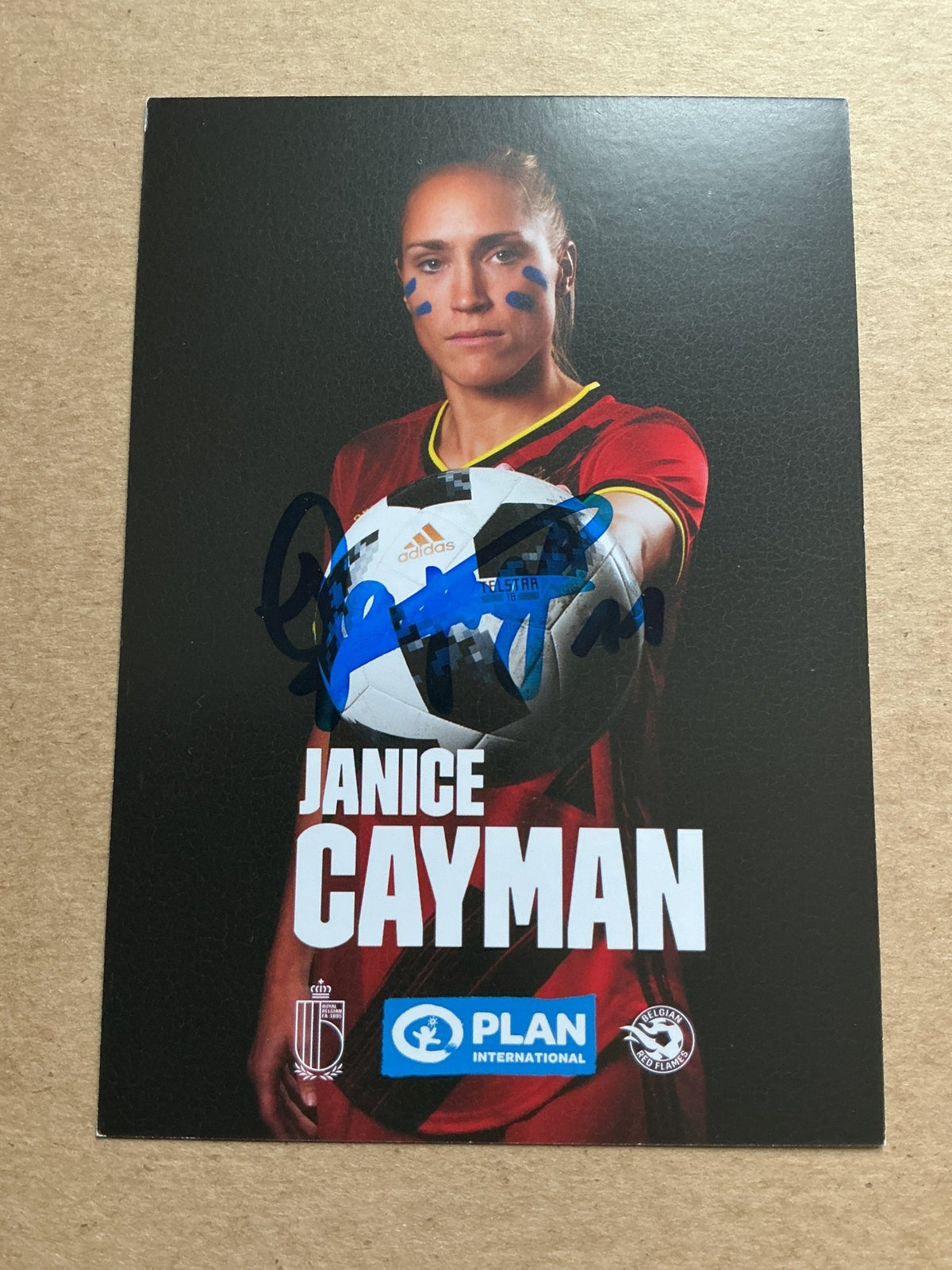 Janice Cayman, Belgium 🇧🇪 UEFA Women’s Euro 2022 hand signed - Autographs-World