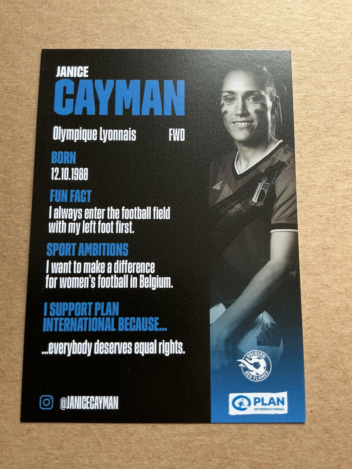 Janice Cayman, Belgium 🇧🇪 UEFA Women’s Euro 2022 hand signed - Autographs-World