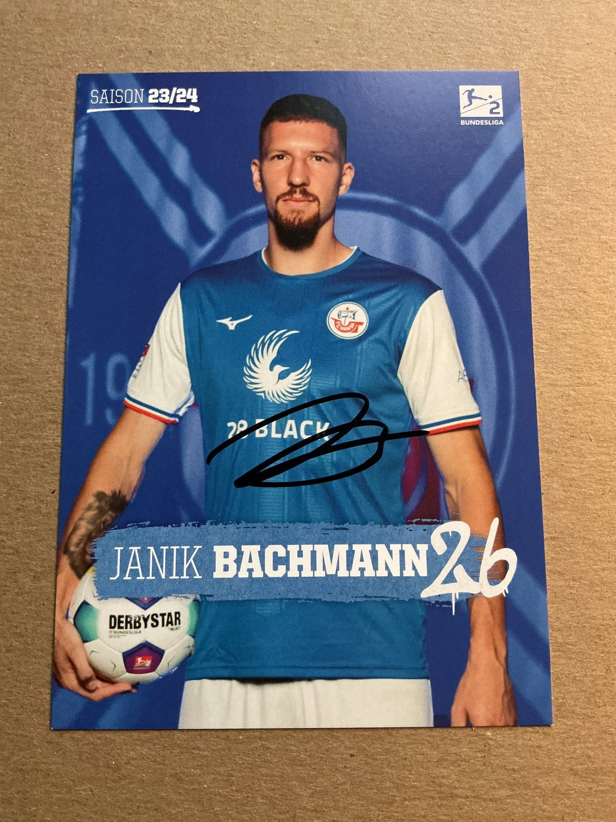 Janik Bachmann, Germany 🇩🇪 Hansa Rostock 2023/24 hand signed - Autographs-World
