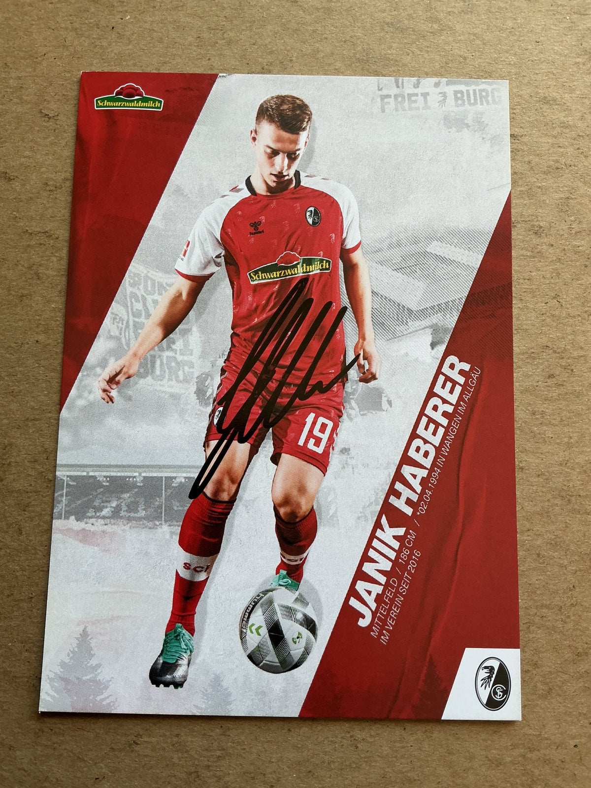 Janik Haberer, Germany 🇩🇪 SC Freiburg 2020/21 hand signed - Autographs-World