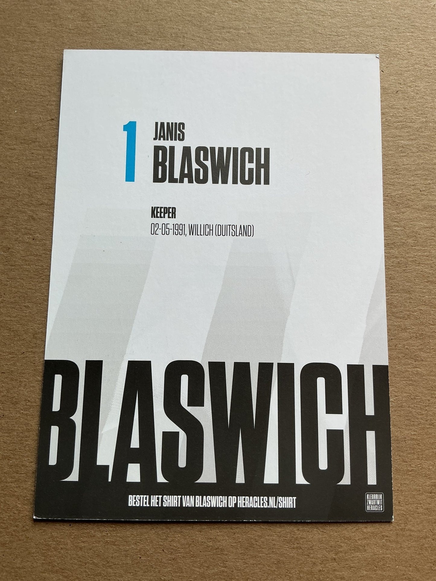 Janis Blaswich, Germany 🇩🇪 Heracles Almelo 2019/20 hand signed - Autographs-World