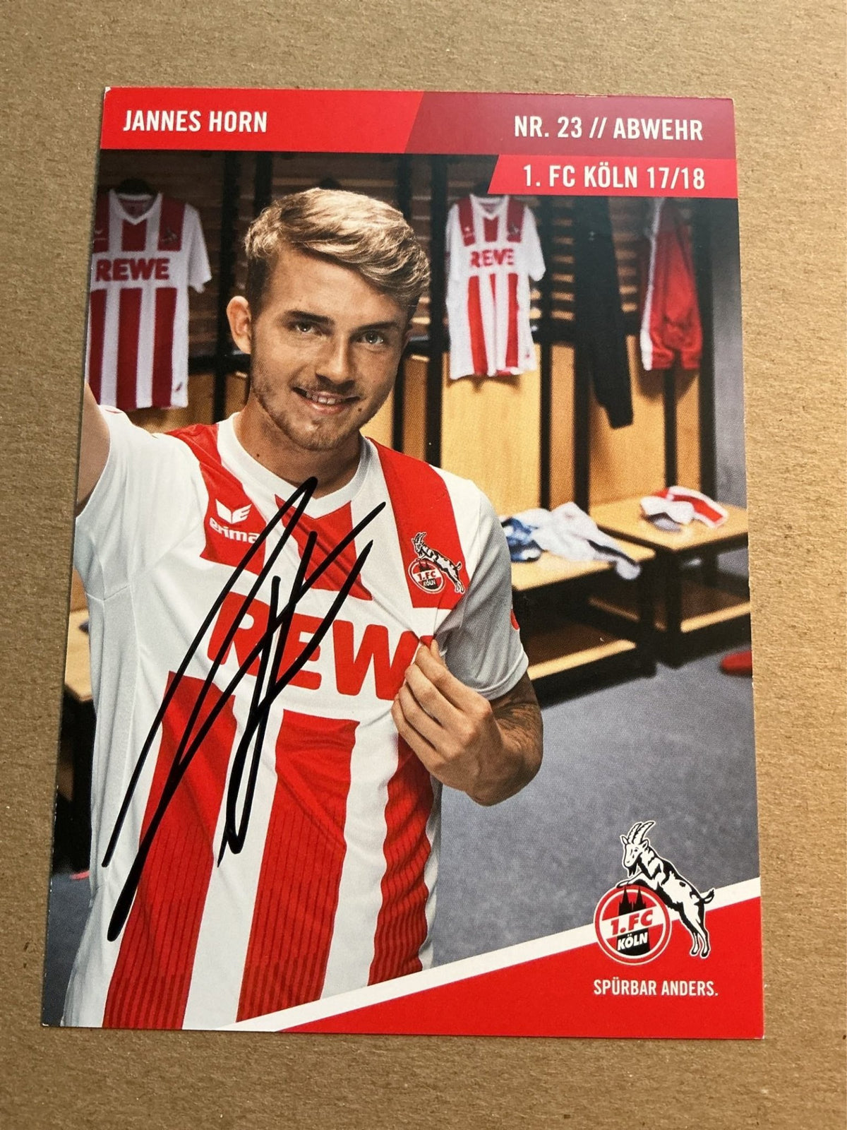 Jannes Horn, Germany 🇩🇪 1.FC Köln 2017/18 hand signed - Autographs-World