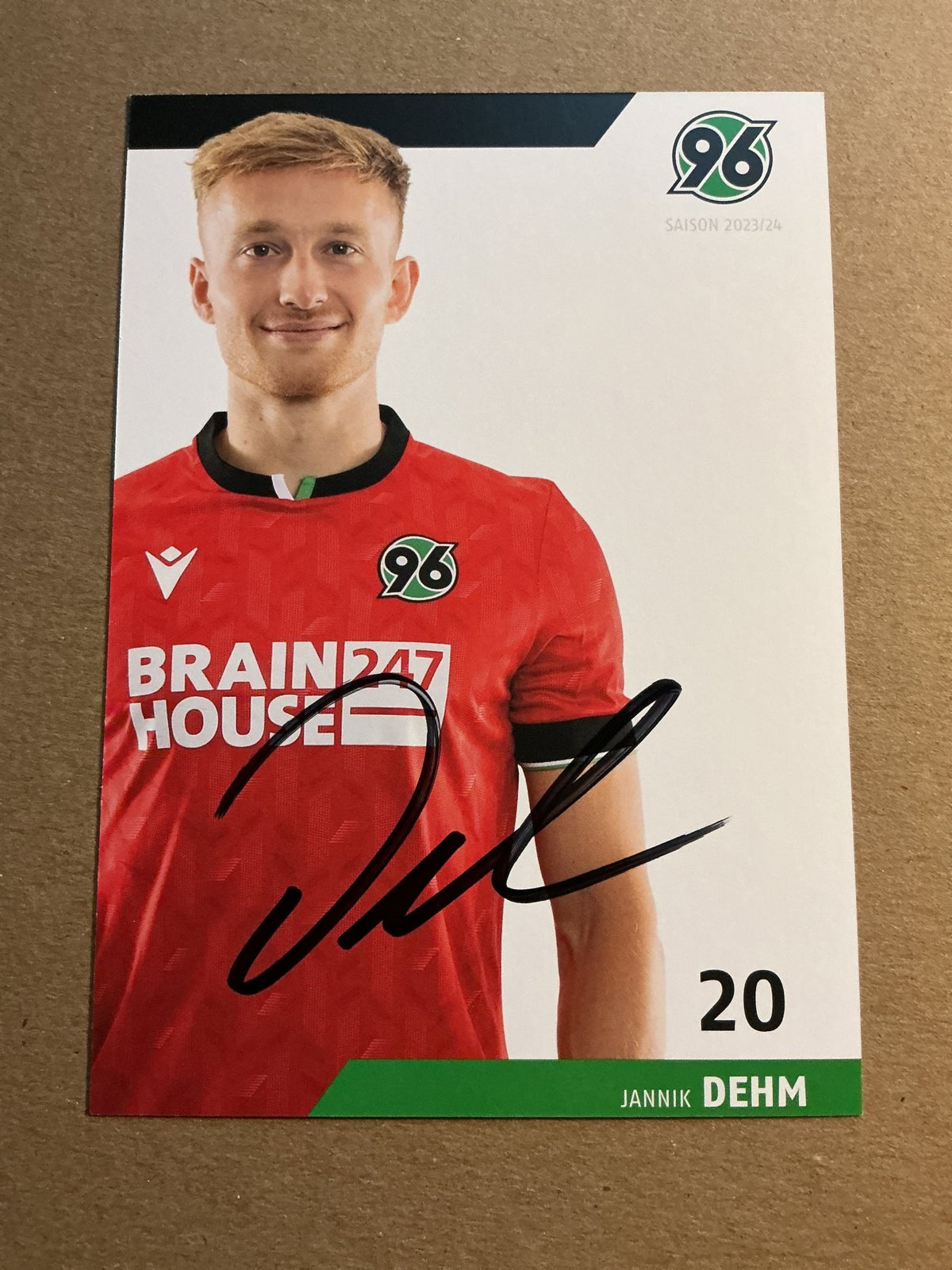 Jannik Dehm, Germany 🇩🇪 Hannover 96 2023/24 hand signed - Autographs-World