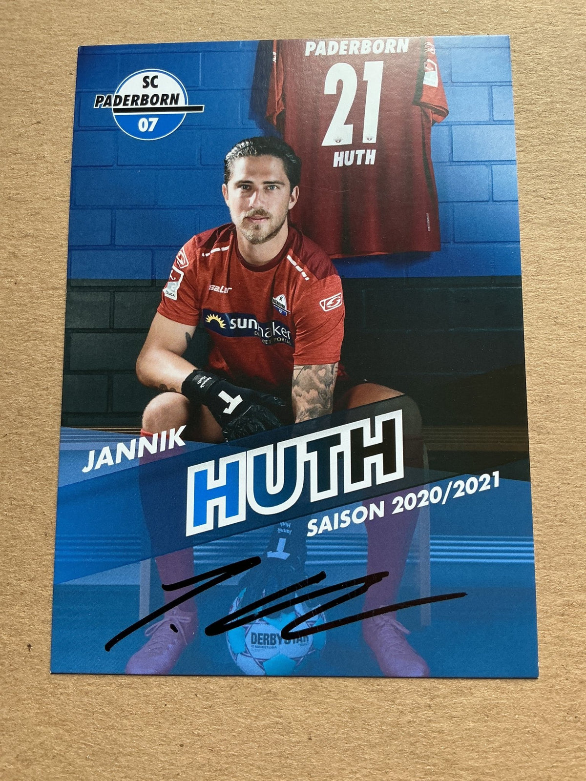 Jannik Huth, Germany 🇩🇪 SC Paderborn 07 2020/21 hand signed - Autographs-World