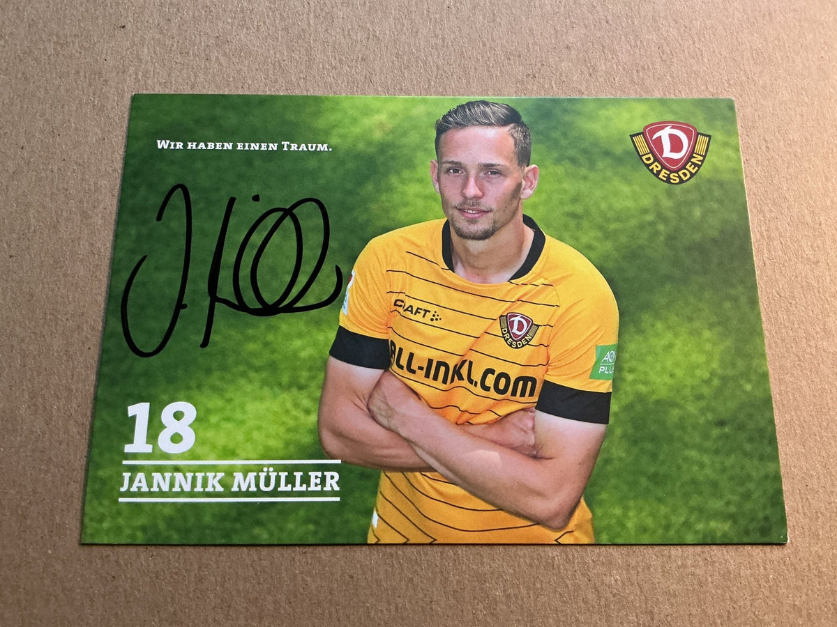 Jannik Müller, Germany 🇩🇪 SG Dynamo Dresden 2019/20 hand signed - Autographs-World