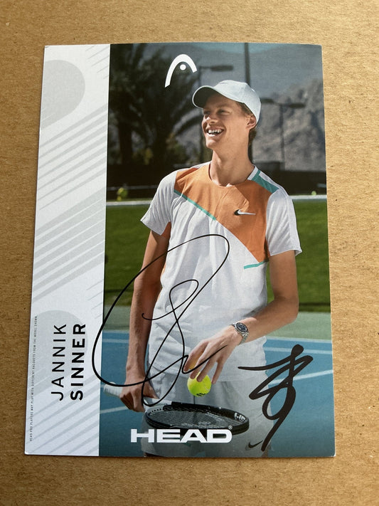Jannik Sinner, Italy 🇮🇹 Tennis Sports 2025 hand signed - Autographs-World