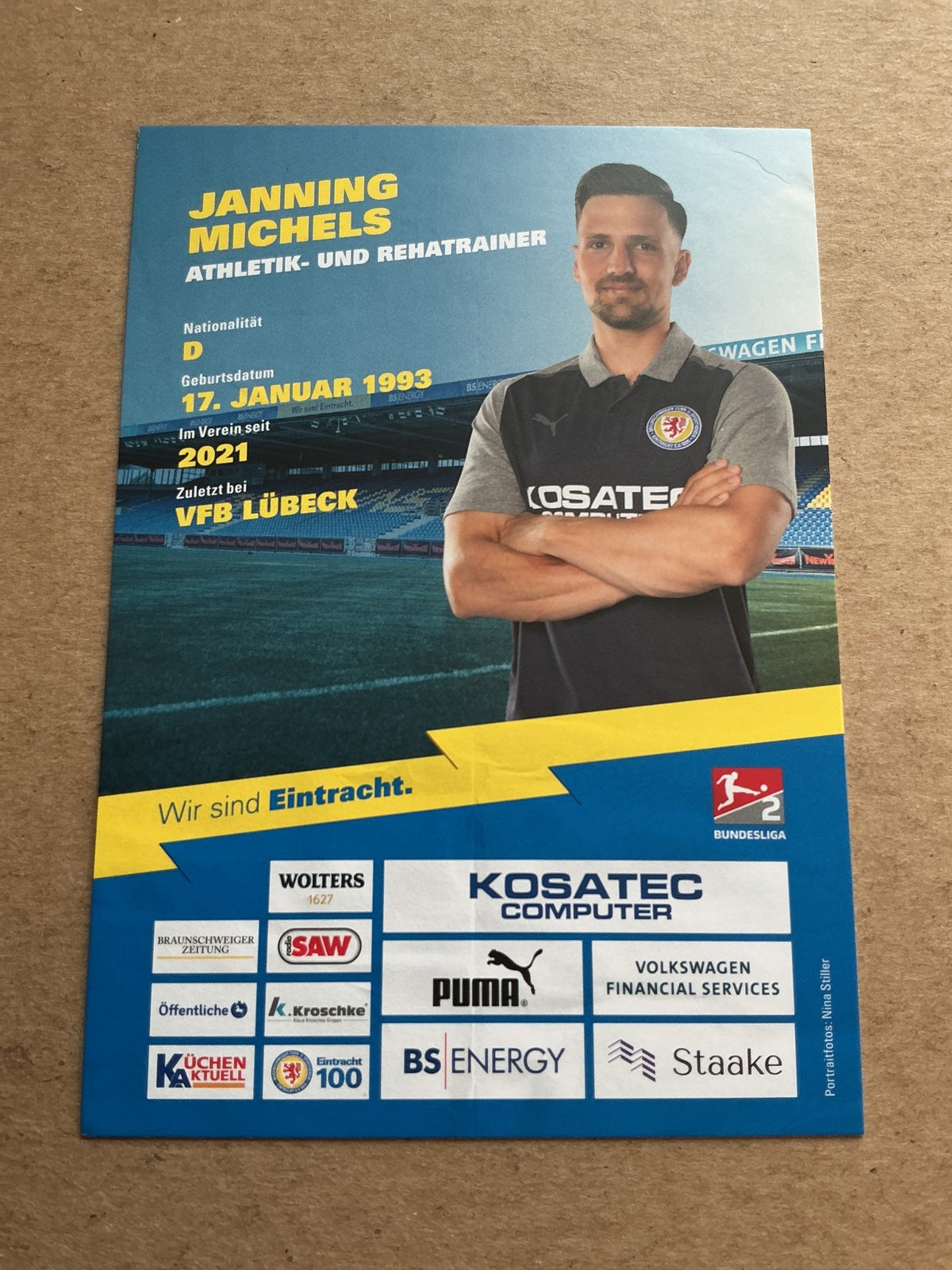 Janning Michels, Germany 🇩🇪 Eintracht Braunschweig 2023/24 hand signed - Autographs-World