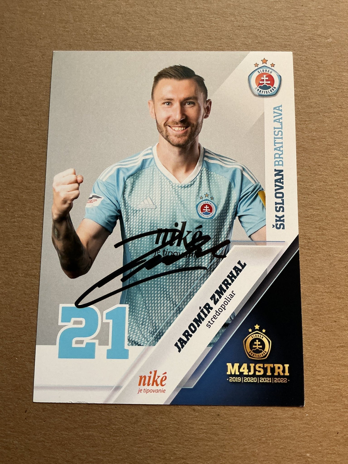 Jaromír Zmrhal, Czech Republic 🇨🇿 ŠK Slovan Bratislava 2022/23 hand signed - Autographs-World