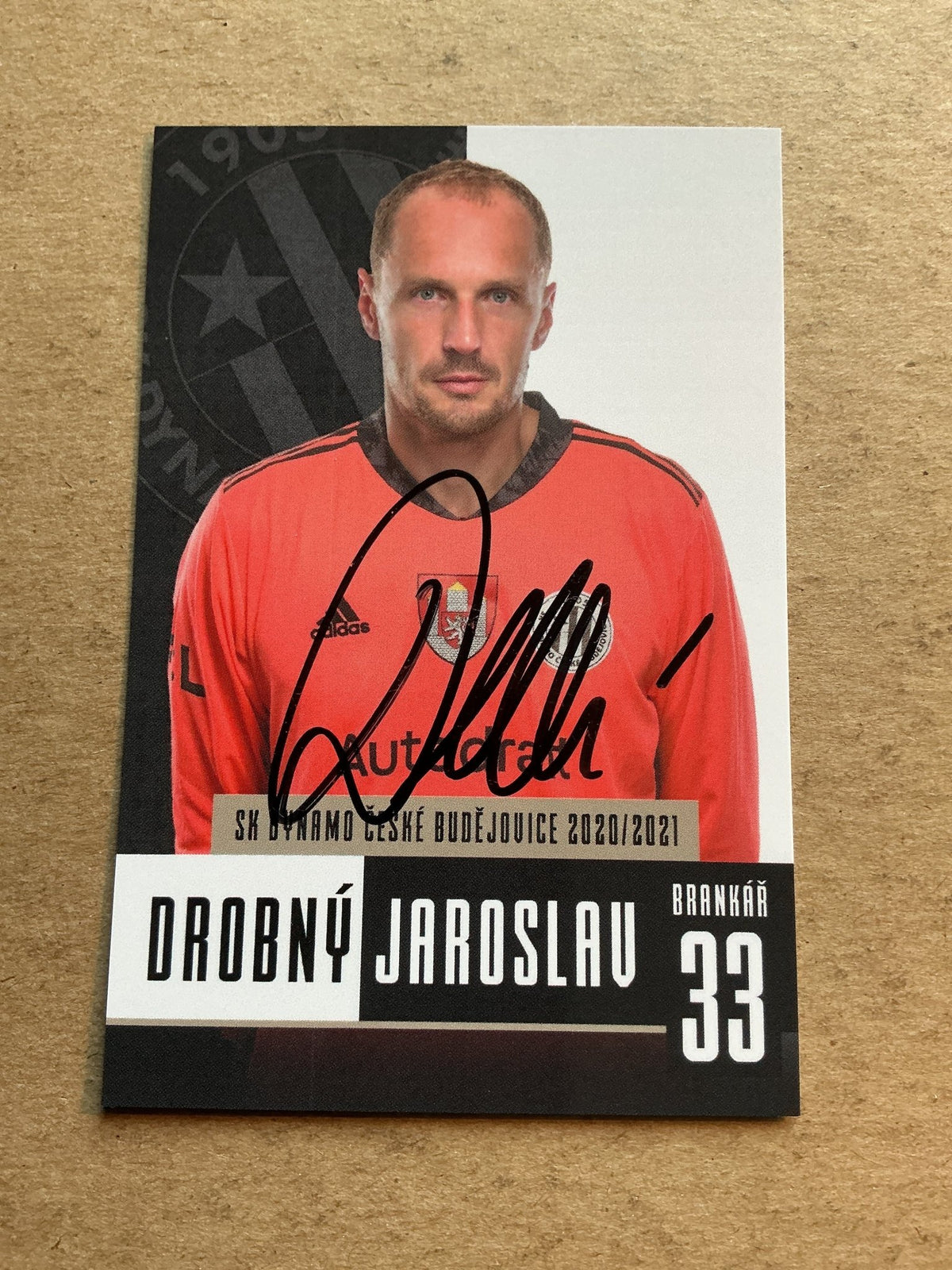 Jaroslav Drobný, Czech Republic 🇨🇿 SK Dynamo České Budějovice 2020/21 hand signed - Autographs-World