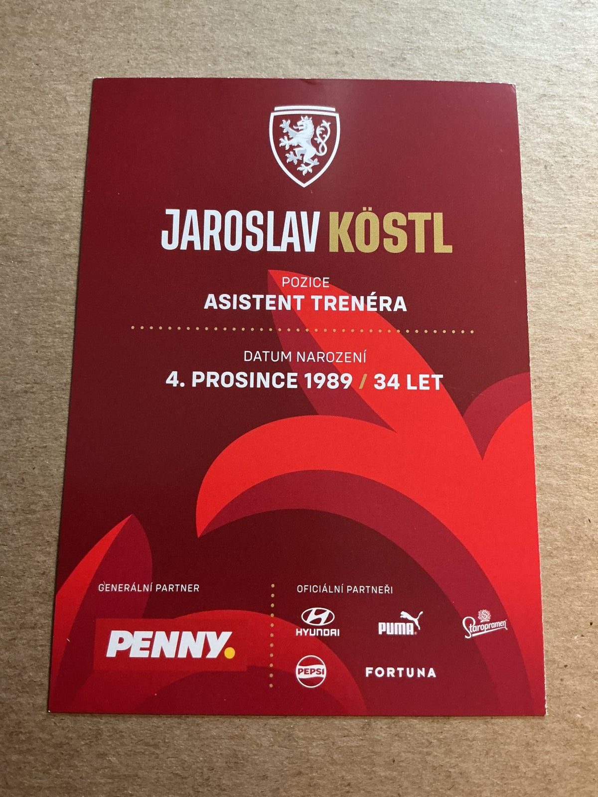 Jaroslav Köstl, Czech Republic 🇨🇿 2023 hand signed - Autographs-World