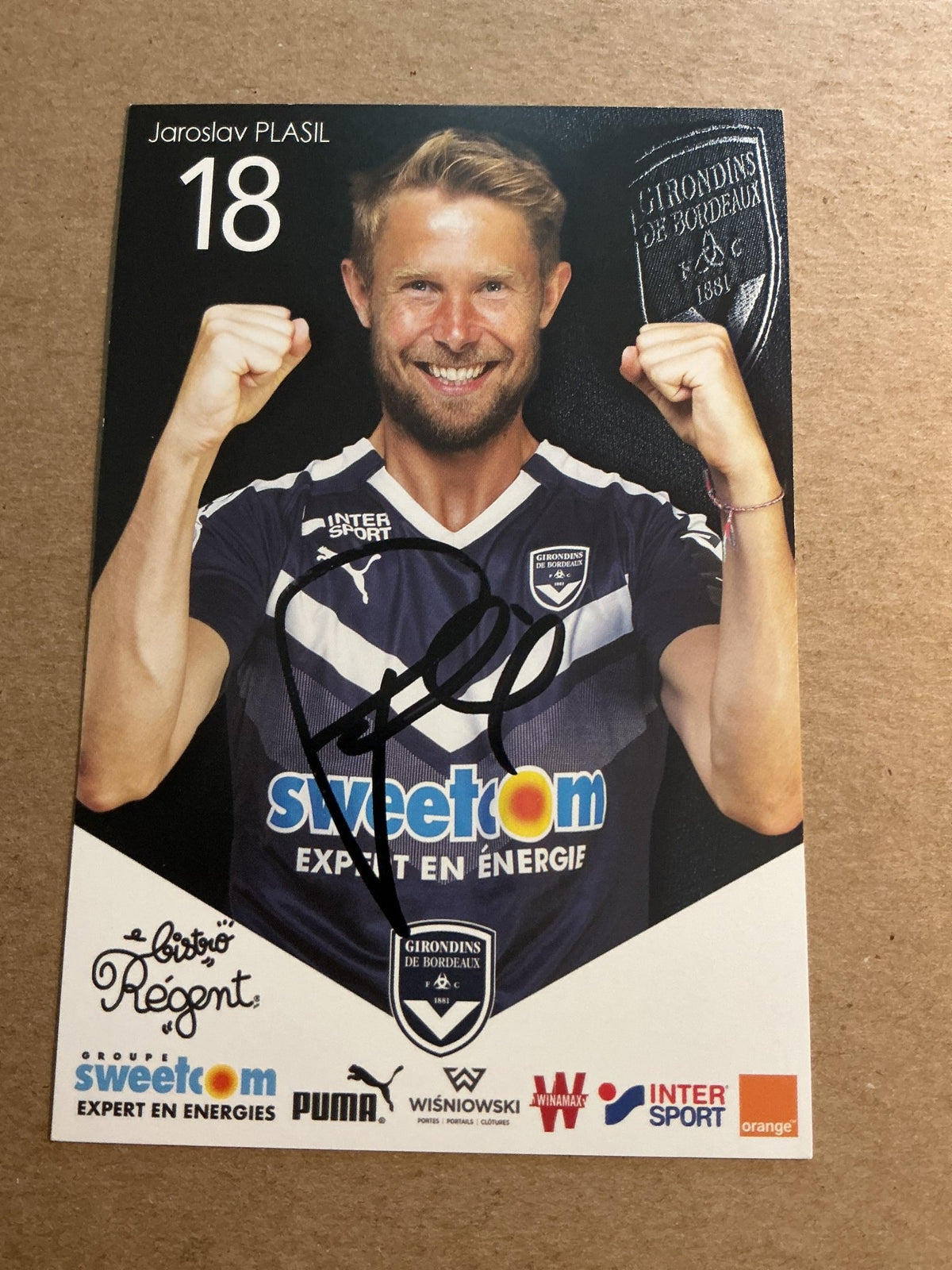 Jaroslav Plasil, Czech Republic 🇨🇿 Girondins Bordeaux 2018/19 hand signed - Autographs-World