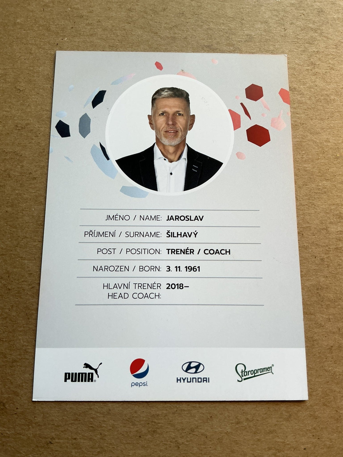 Jaroslav Šilhavý, Czech Republic 🇨🇿 UEFA Euro Cup 2020 hand signed - Autographs-World