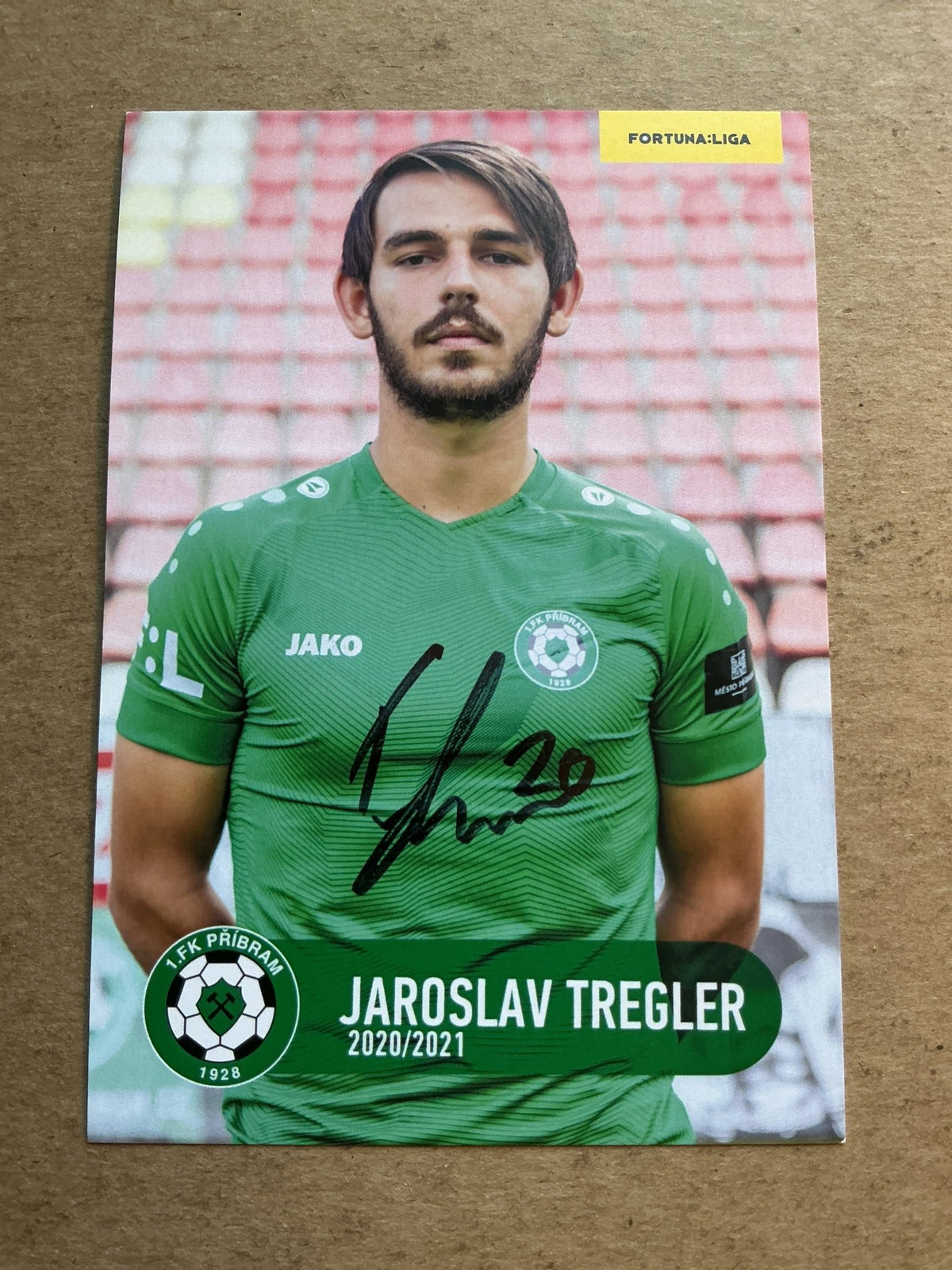 Jaroslav Tregler, Czech Republic 🇨🇿 1.FK Příbram 2020/21 hand signed - Autographs-World