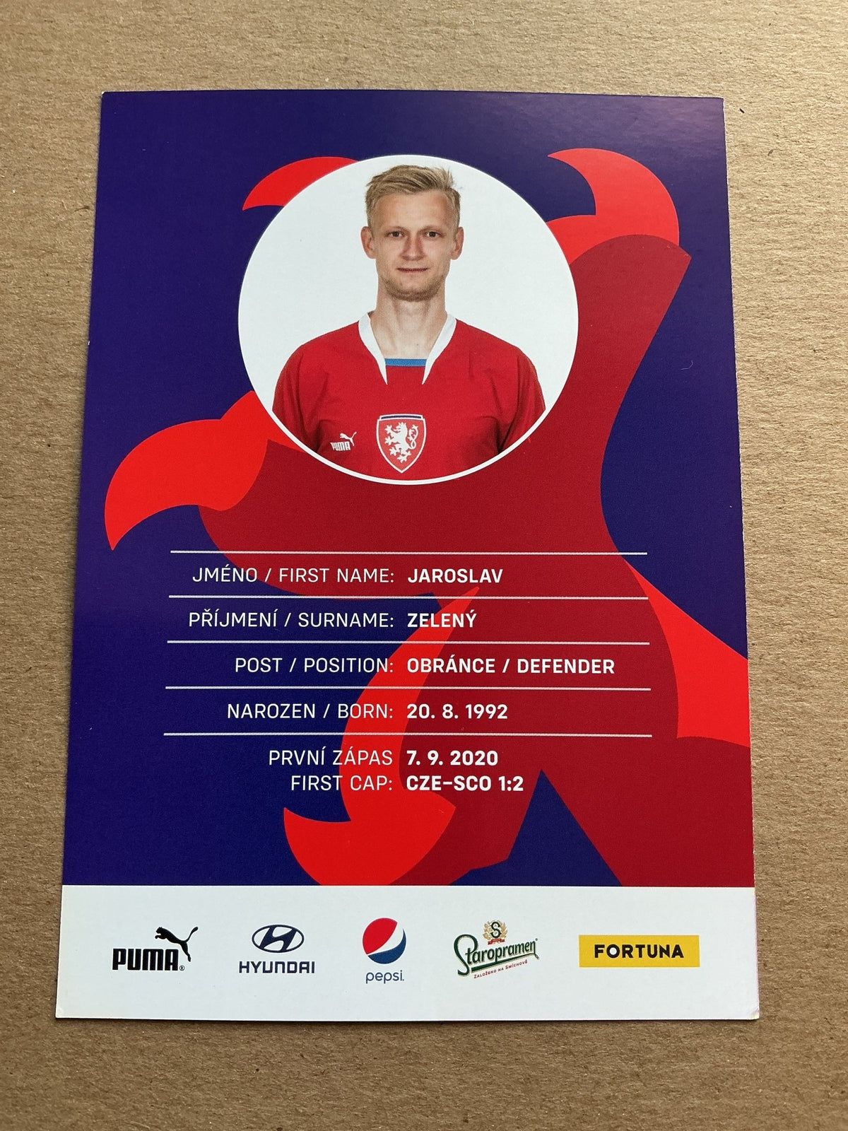 Jaroslav Zelený, Czech Republic 🇨🇿 2023 Sparta Prague hand signed - Autographs-World