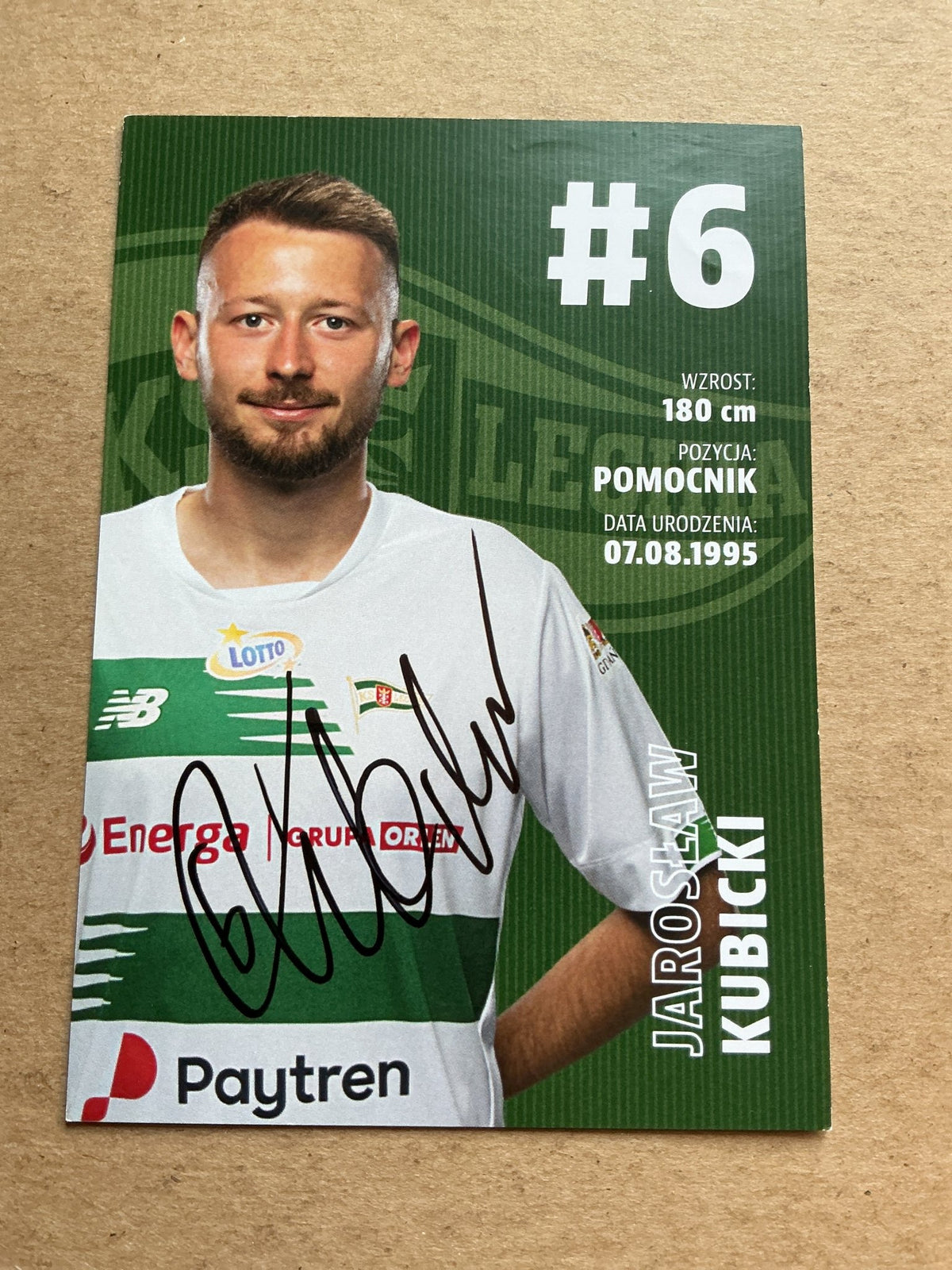 Jarosław Kubicki, Poland 🇵🇱 Lechia Gdansk 2020/21 hand signed - Autographs-World