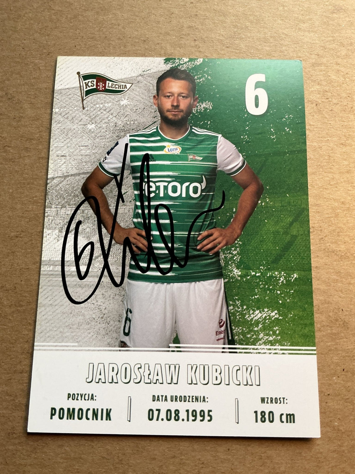 Jarosław Kubicki, Poland 🇵🇱 Lechia Gdansk 2022/23 hand signed - Autographs-World