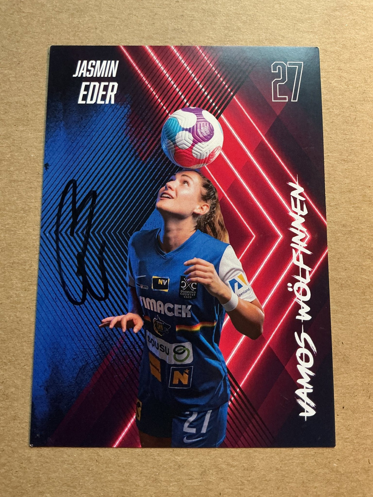 Jasmin Eder, Austria 🇦🇹 SKN St.Pölten 2022/23 hand signed - Autographs-World