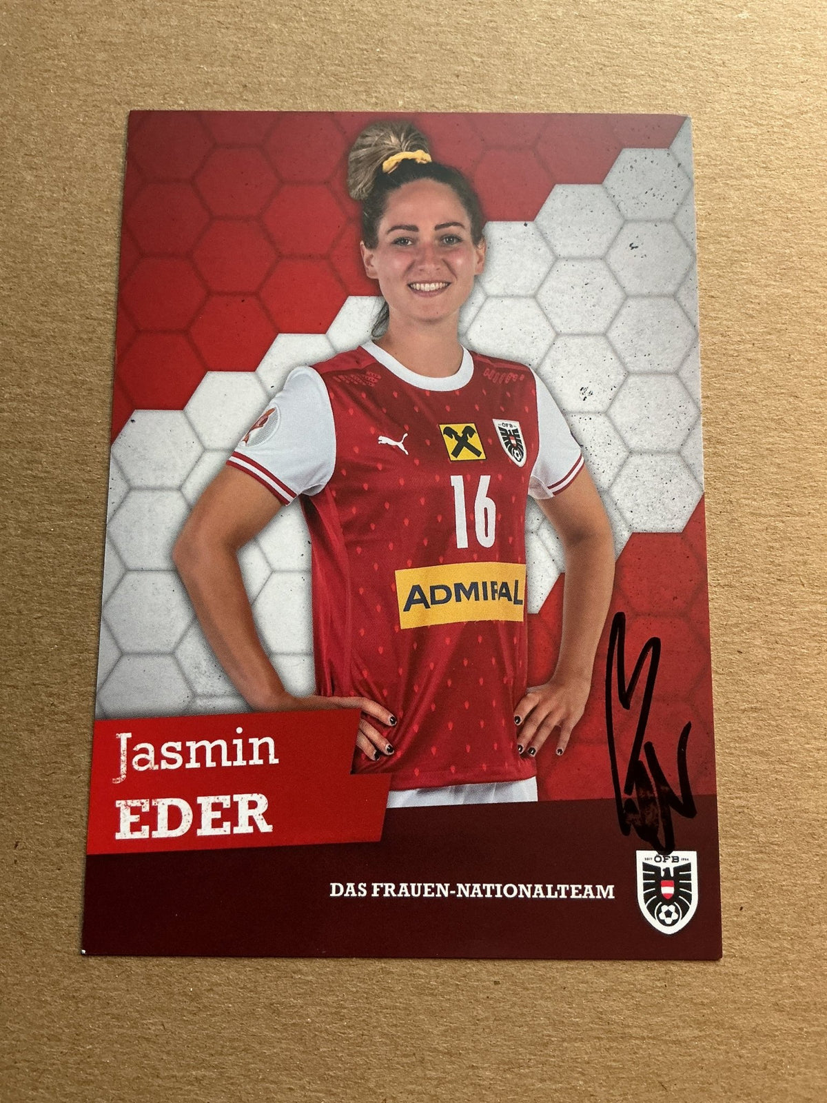 Jasmin Eder, Austria 🇦🇹 UEFA Women’s Euro 2022 hand signed - Autographs-World