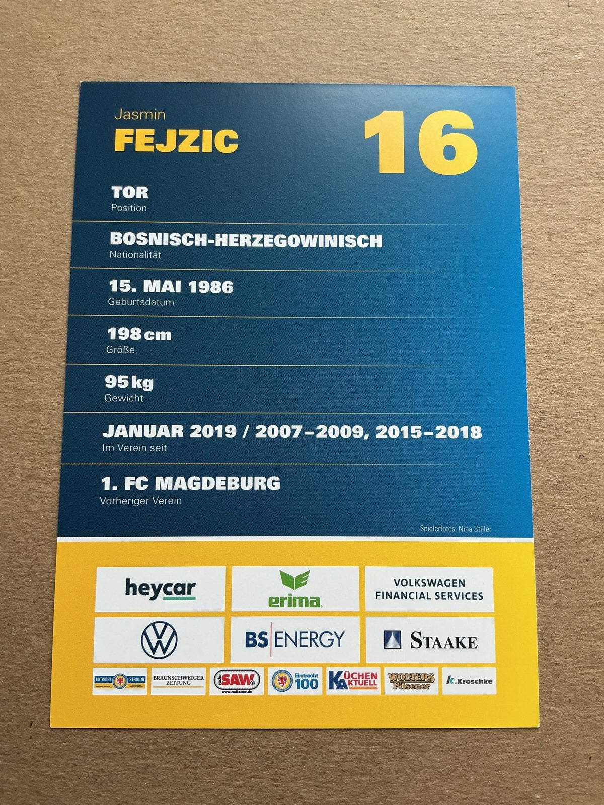 Jasmin Fejzic, Bosnia 🇧🇦 Eintracht Braunschweig 2020/21 hand signed - Autographs-World