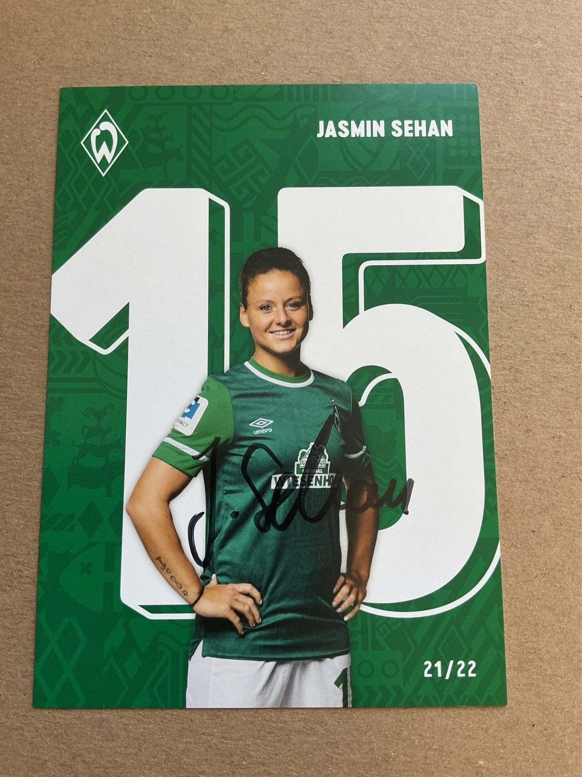 Jasmin Sehan, Germany 🇩🇪 SV Werder Bremen 2021/22 hand signed - Autographs-World