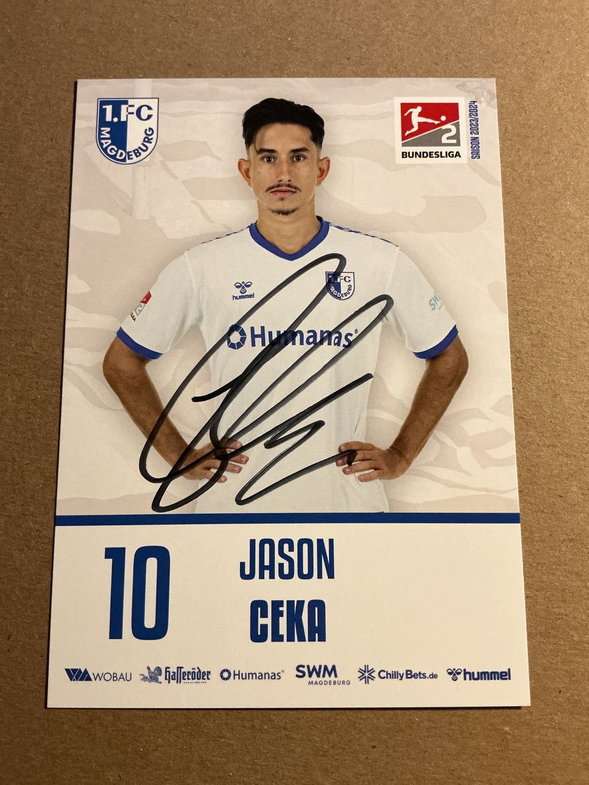 Jason Ceka, Germany 🇩🇪 1.FC Magdeburg 2023/24 hand signed - Autographs-World