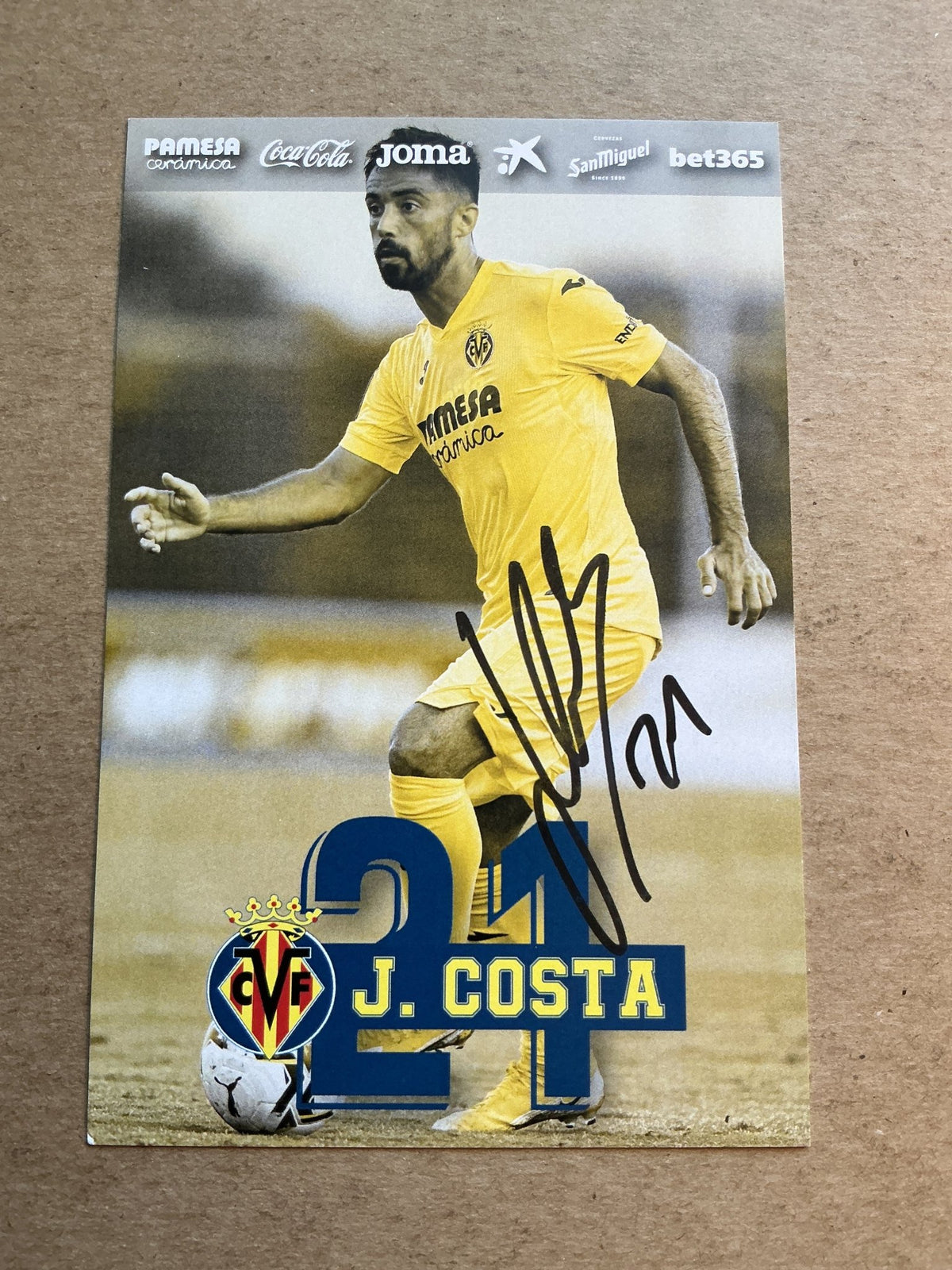 Jaume Costa, Spain 🇪🇸 Villarreal CF 2020/21 hand signed - Autographs-World
