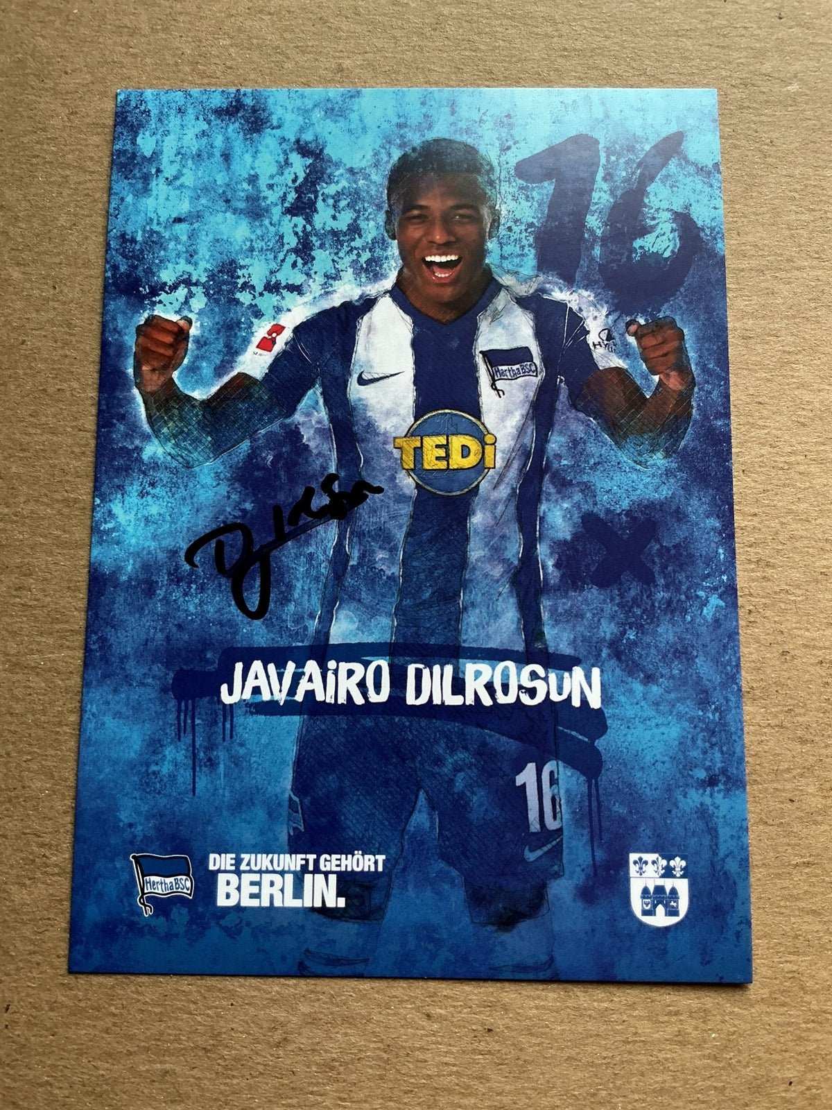 Javairo Dilrosun, Netherlands 🇳🇱 Hertha BSC Berlin 2019/20 hand signed - Autographs-World
