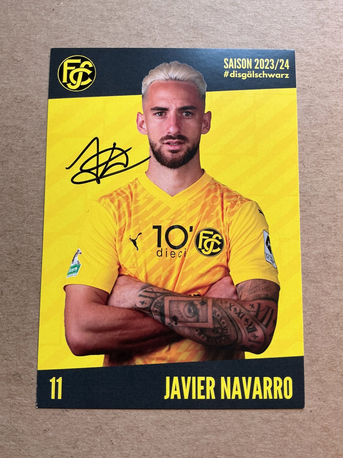 Javier Navarro, Spain 🇪🇸 FC Schaffhausen 2023/24 hand signed - Autographs-World