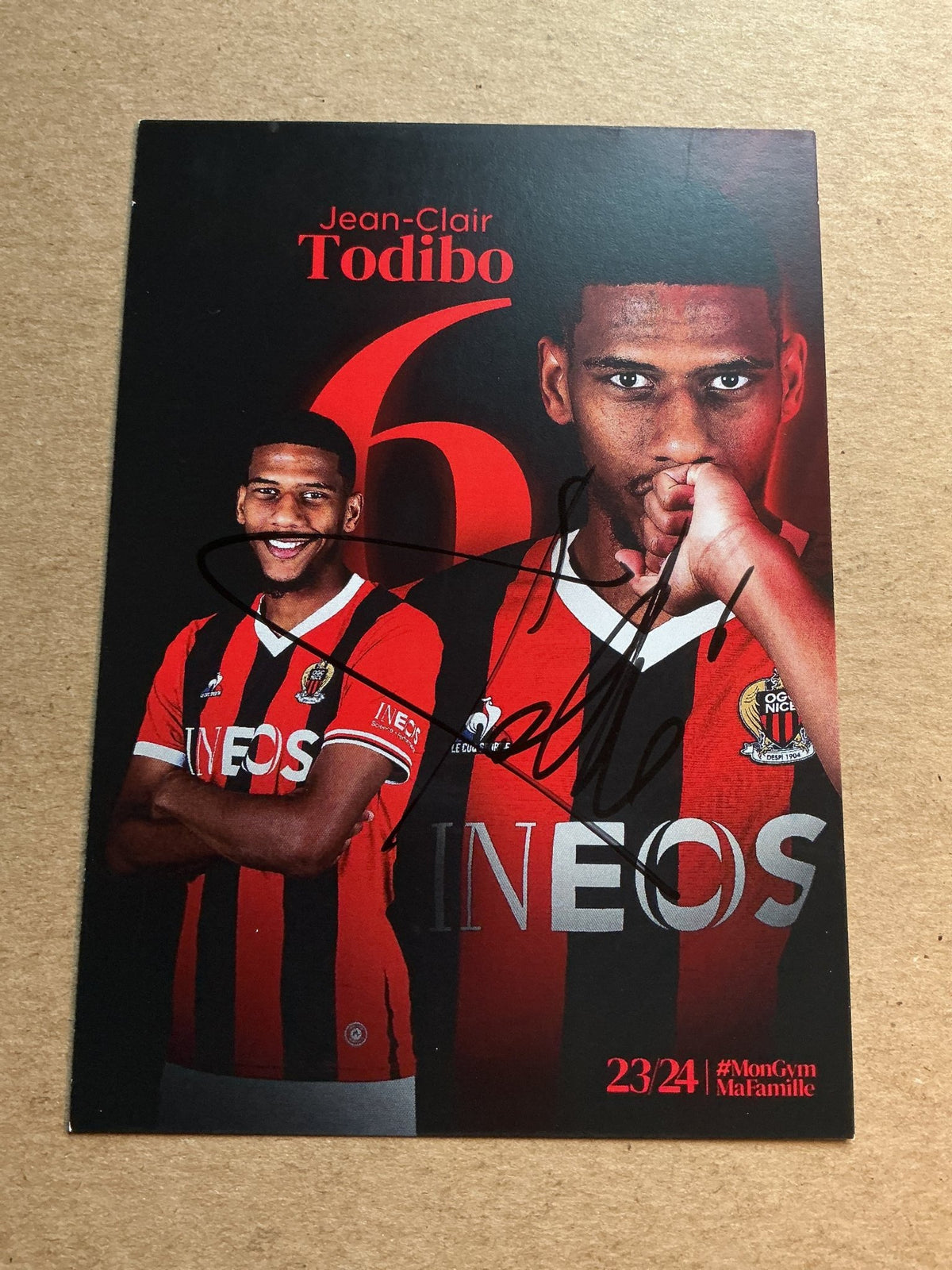 Jean-Clair Todibo, France 🇫🇷 OGC Nice 2023/24 hand signed - Autographs-World