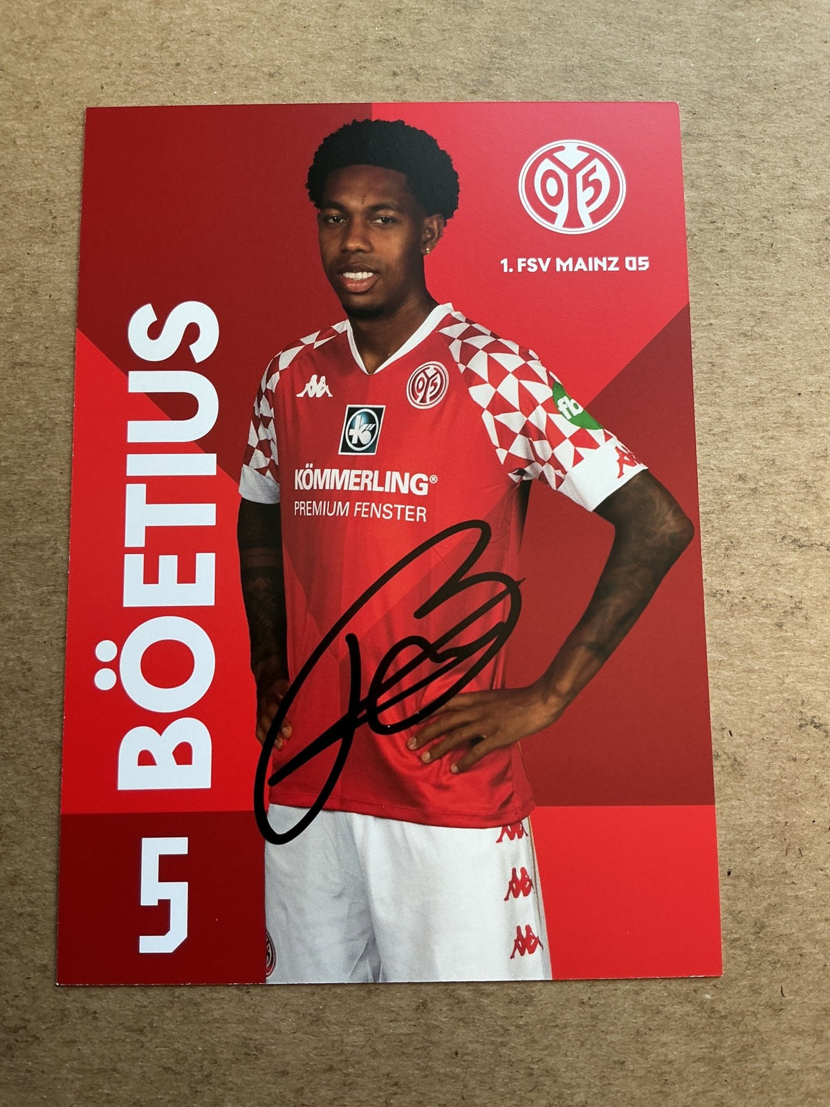 Jean-Paul Boëtius, Netherlands 🇳🇱 FSV Mainz 05 2020/21 hand signed - Autographs-World