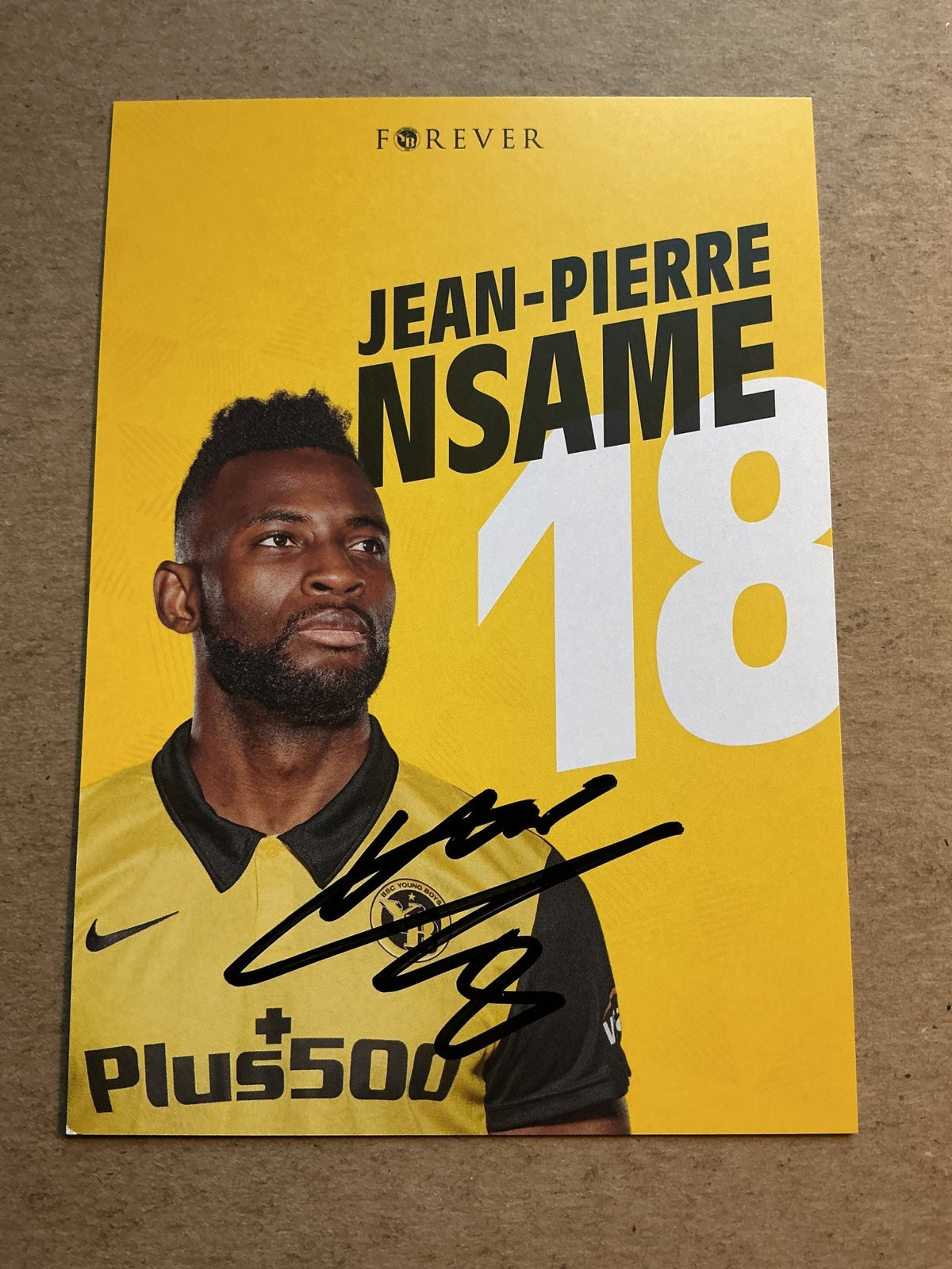 Jean-Pierre Nsame, Cameroon 🇨🇲 BSC Young Boys 2020/21 hand signed - Autographs-World