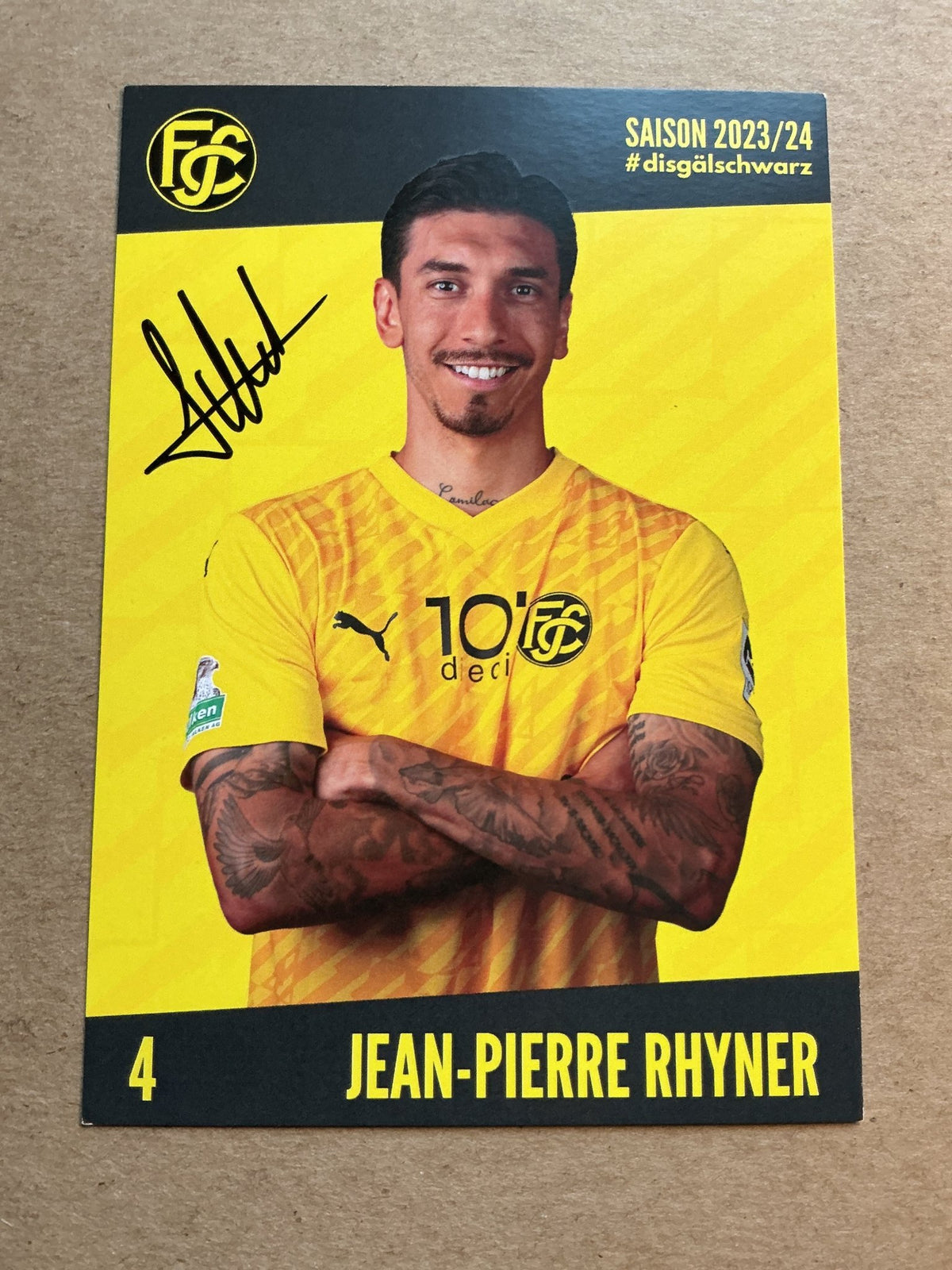 Jean-Pierre Rhyner, Switzerland 🇨🇭 FC Schaffhausen 2023/24 hand signed - Autographs-World