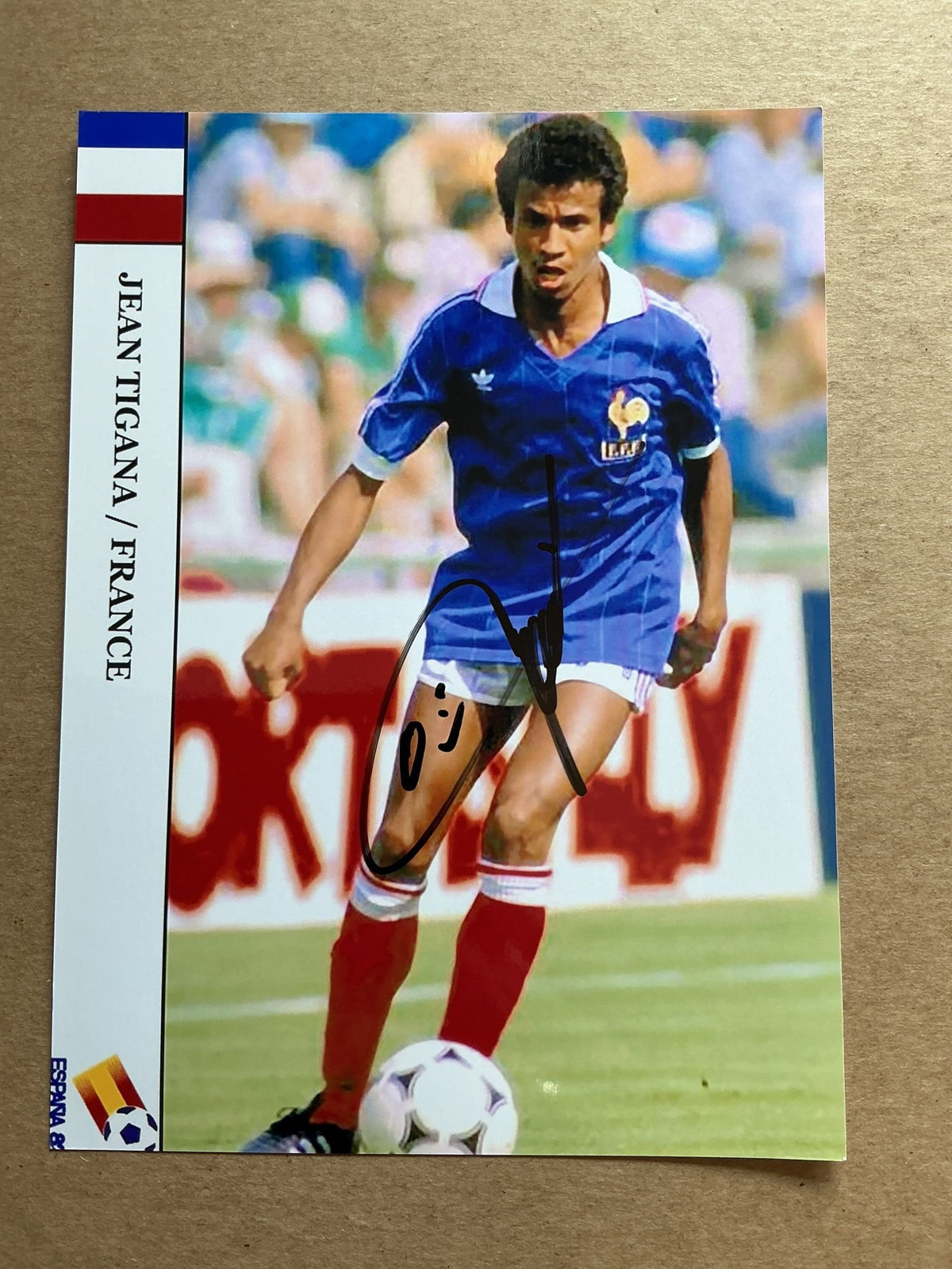 Jean Tigana, France 🇫🇷 FIFA World Cup 1982 hand signed - Autographs-World