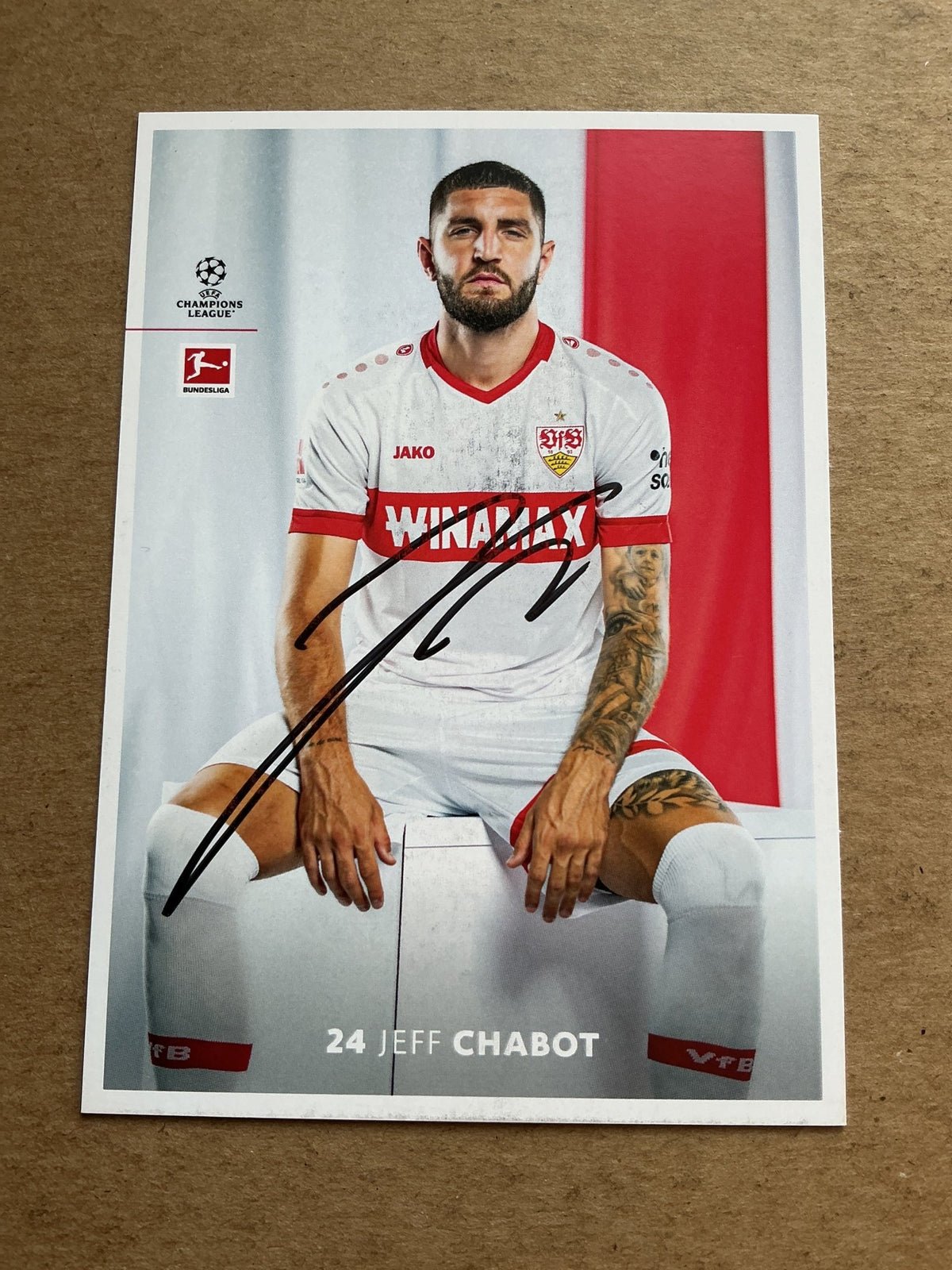 Jeff Chabot, Germany 🇩🇪 VfB Stuttgart 2024/25 hand signed - Autographs-World