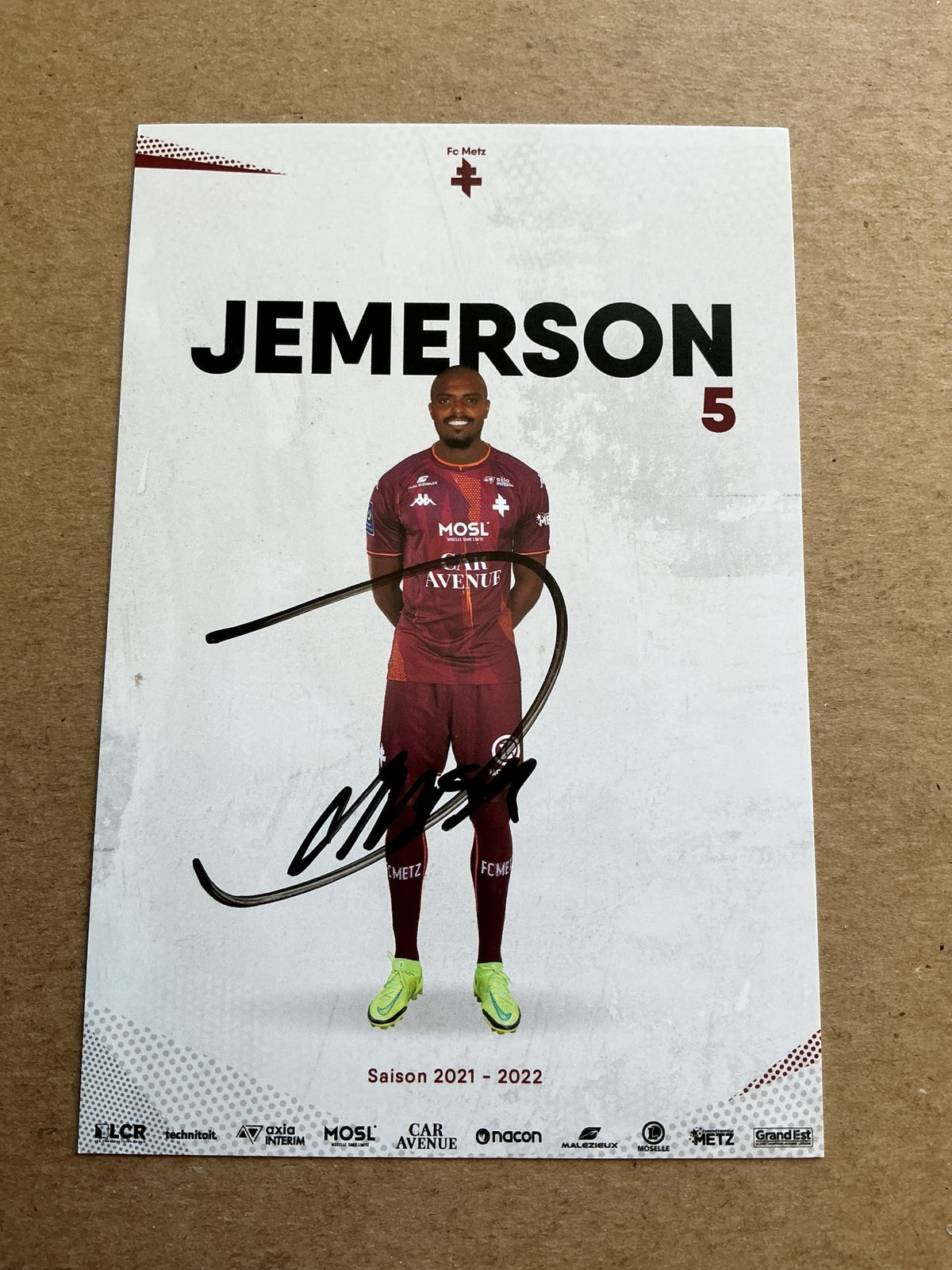 Jemerson, Brazil 🇧🇷 FC Metz 2021/22 hand signed - Autographs-World
